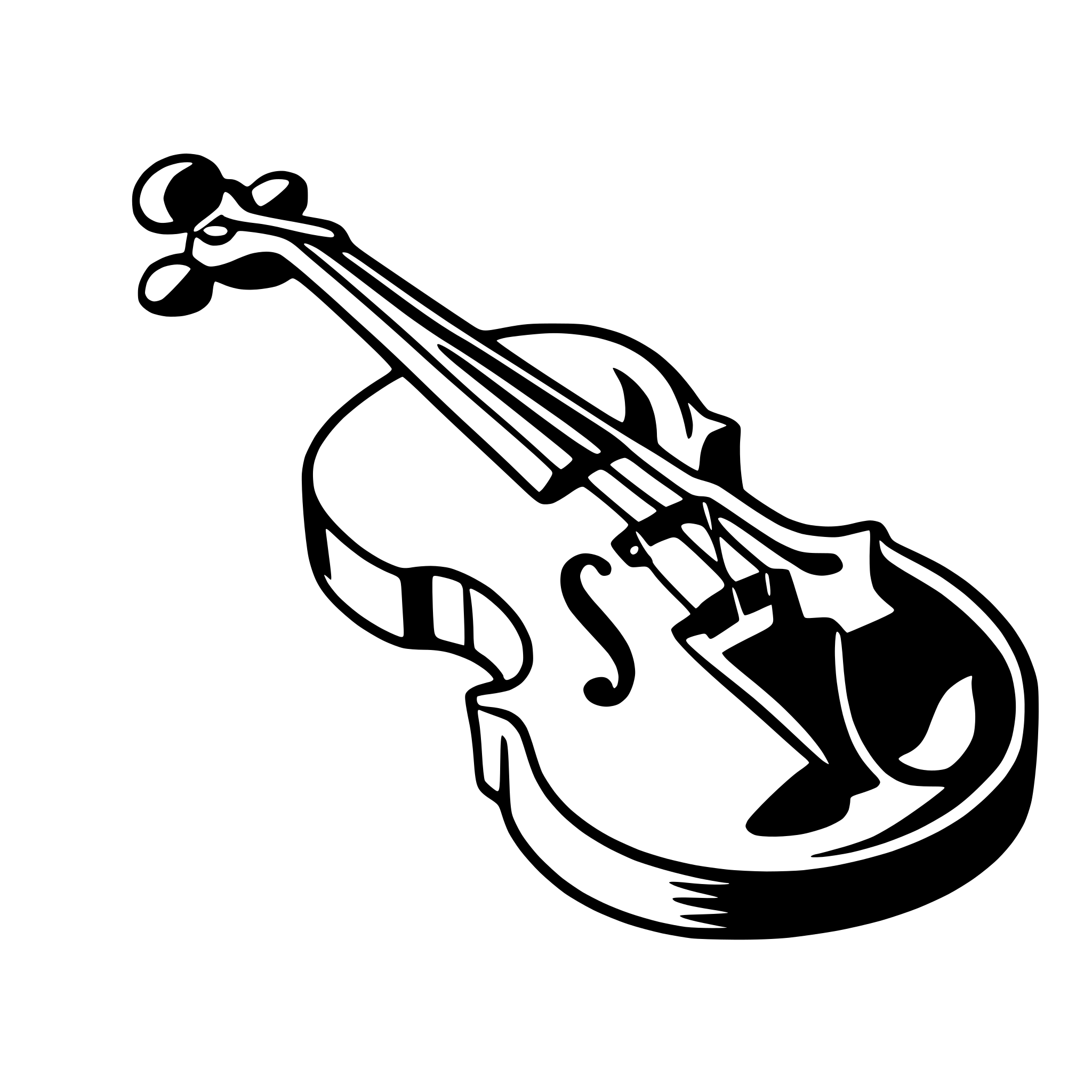AI-generated SVG of 'violin resting on table'