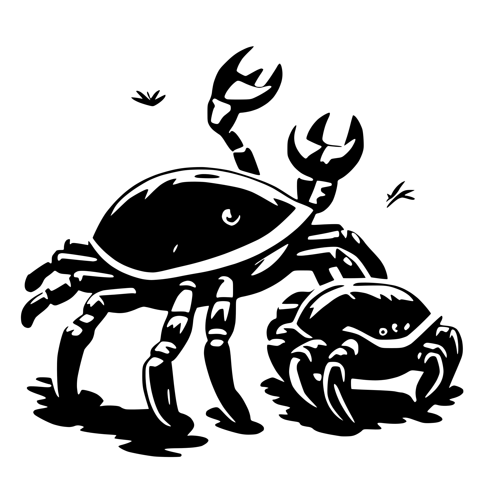 AI-generated SVG of 'crabs'