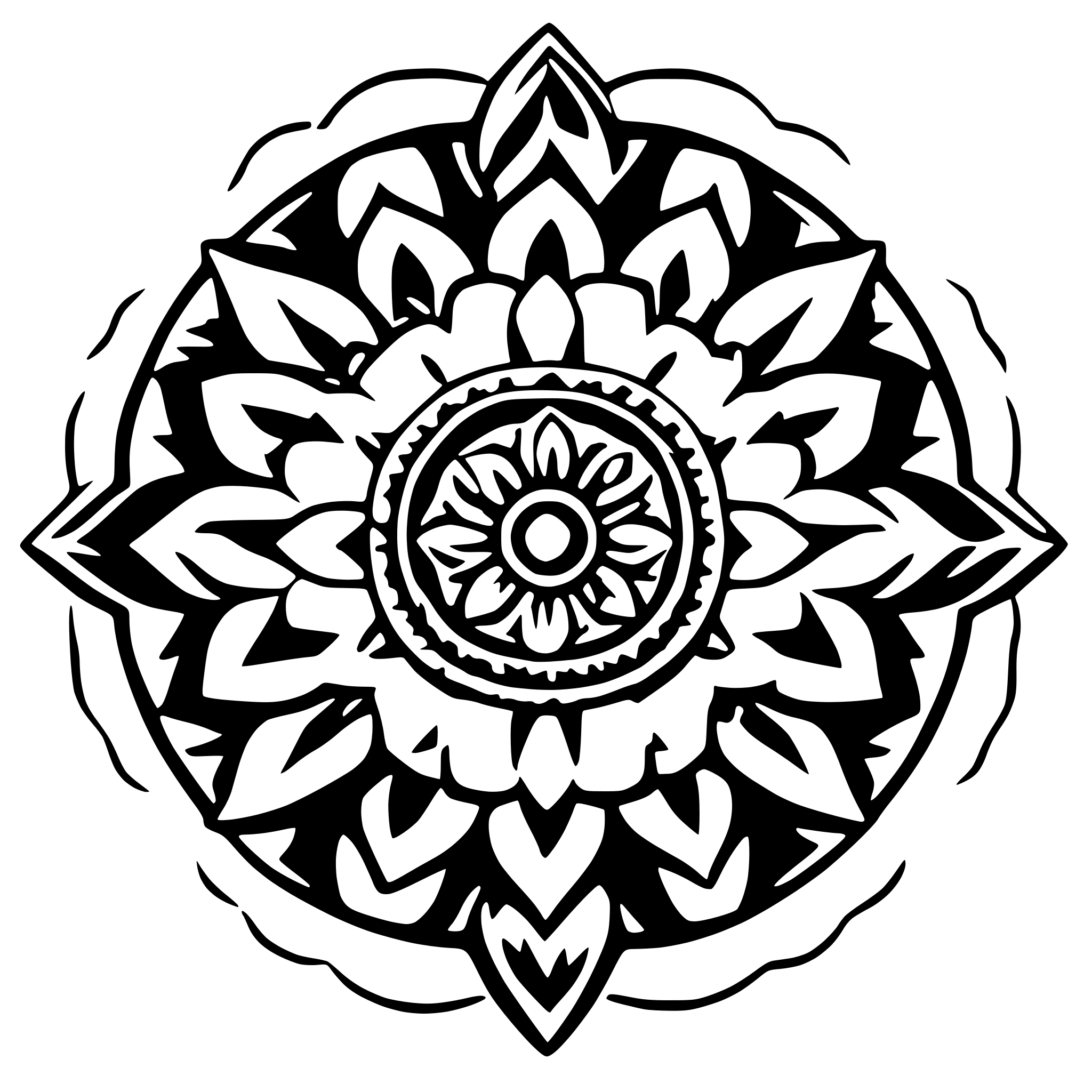 AI-generated SVG of 'mandala'