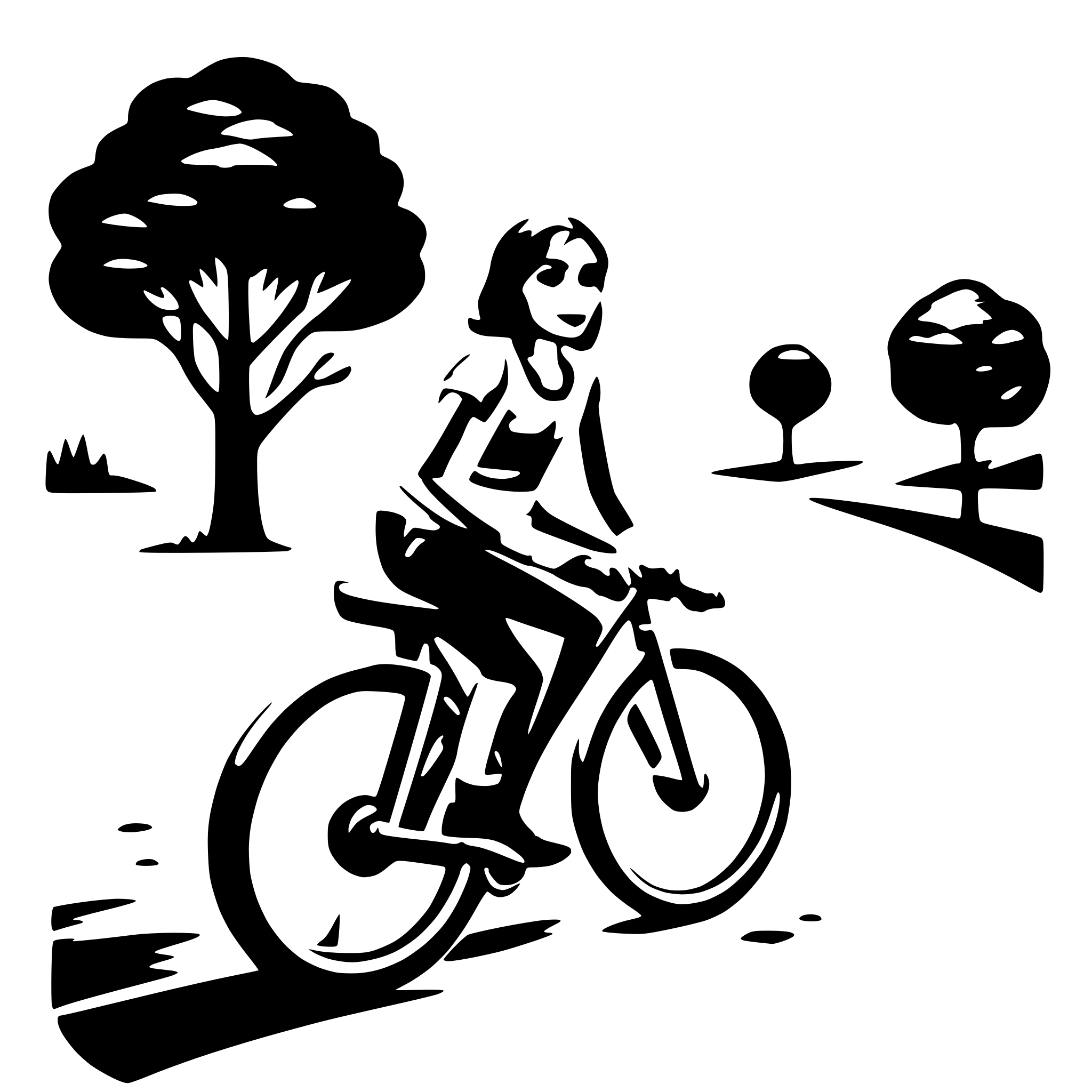 AI-generated SVG of a A cycle with person hurriding