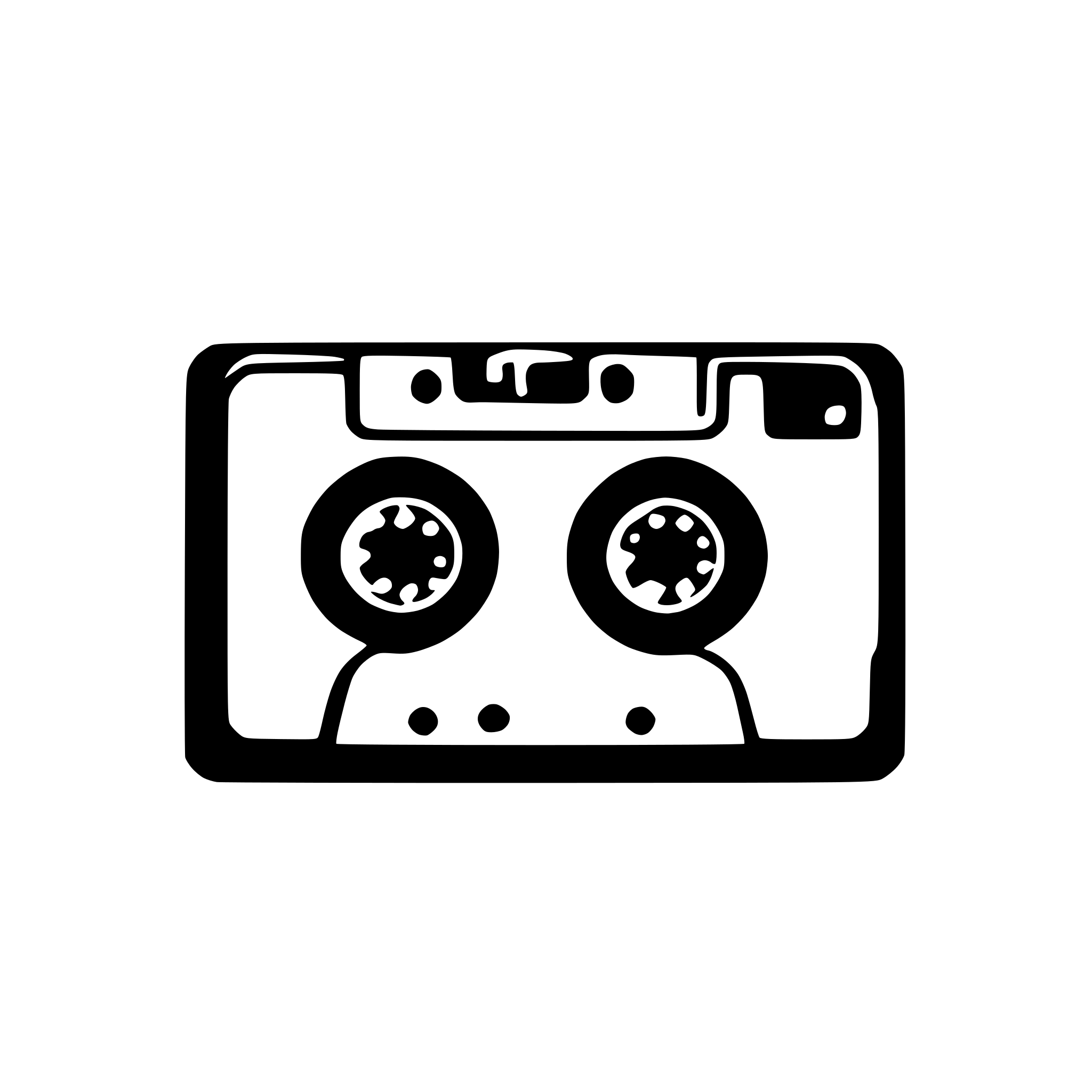 AI-generated SVG of 'simple cassette tape'