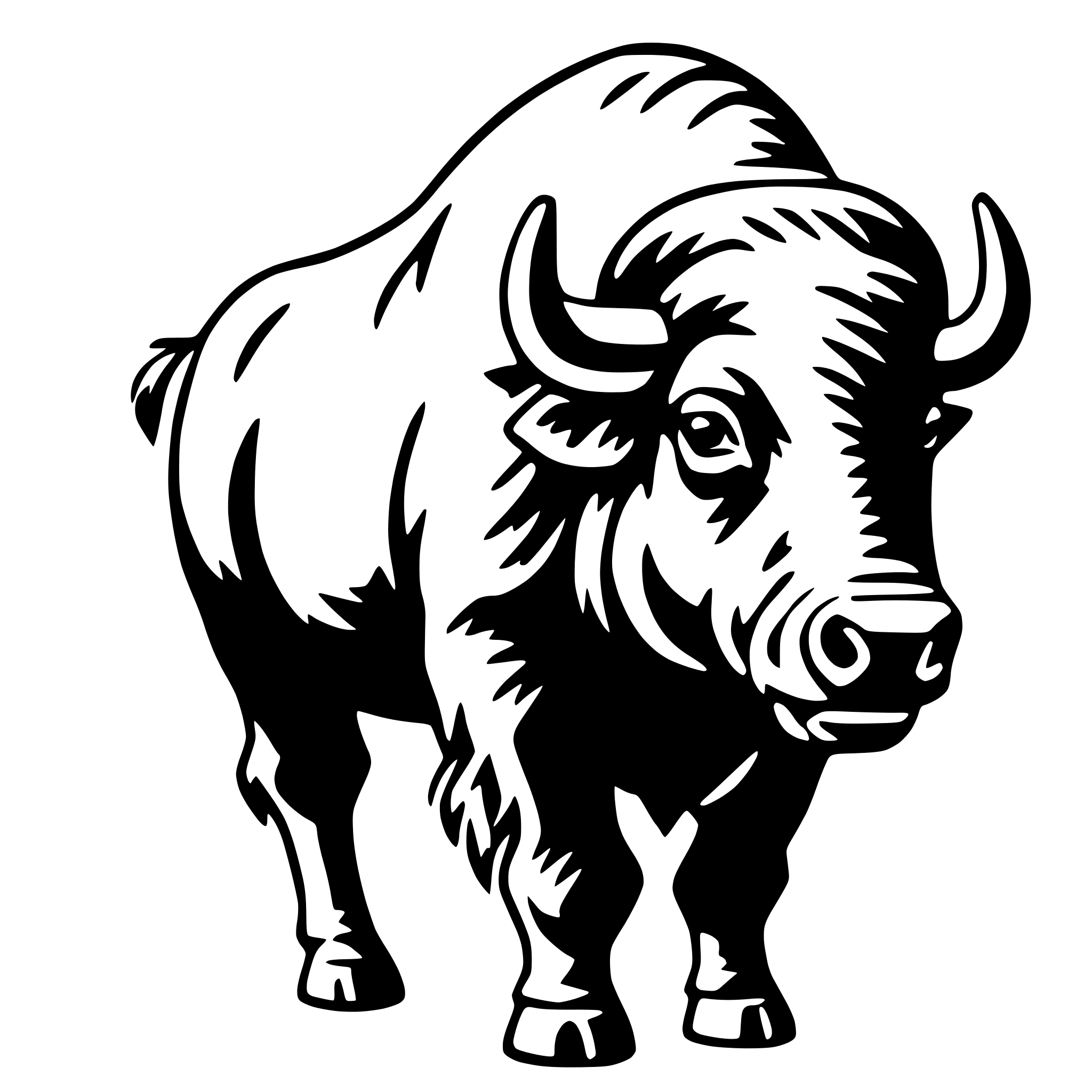 AI-generated SVG of a bison