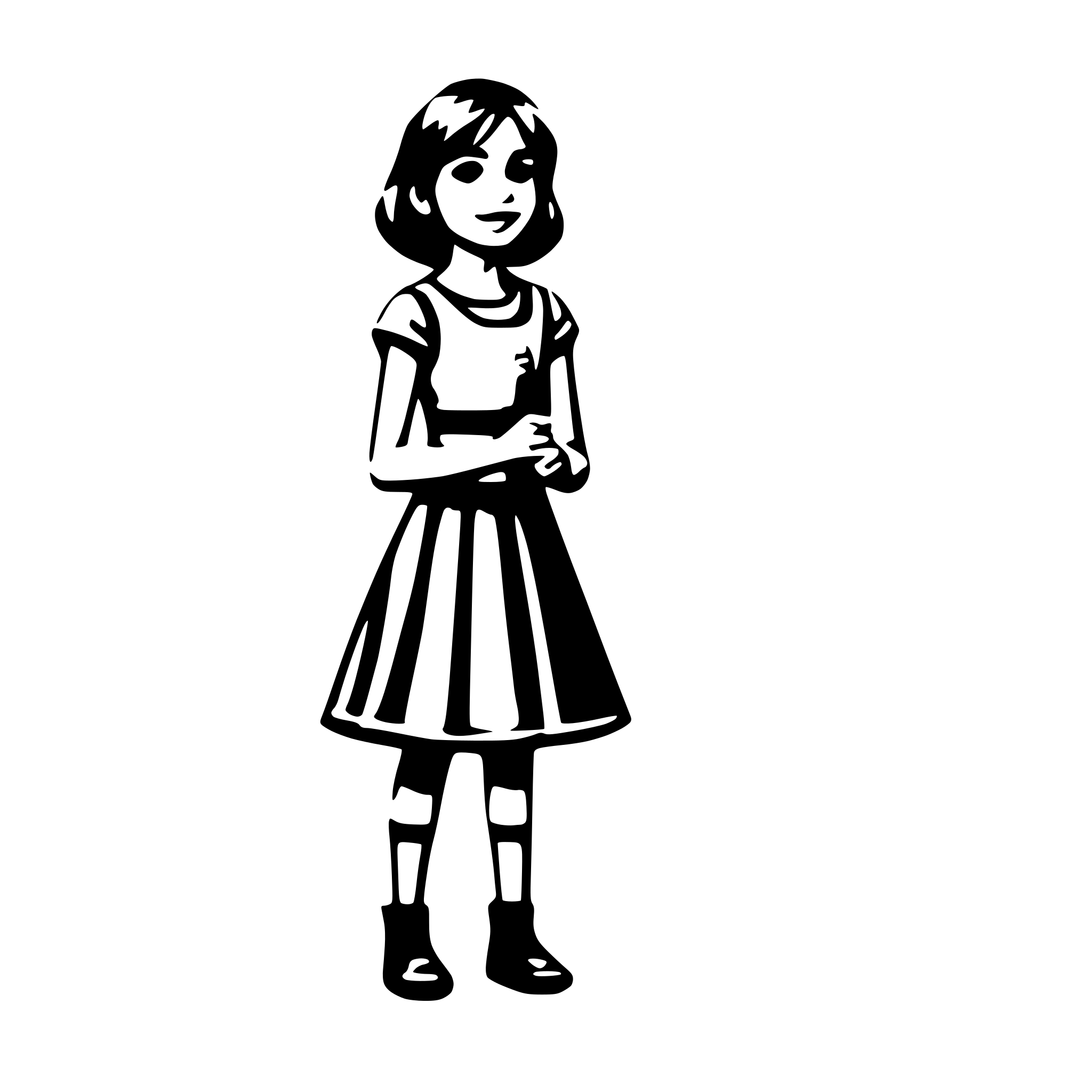AI-generated SVG of 'Cute young girl'
