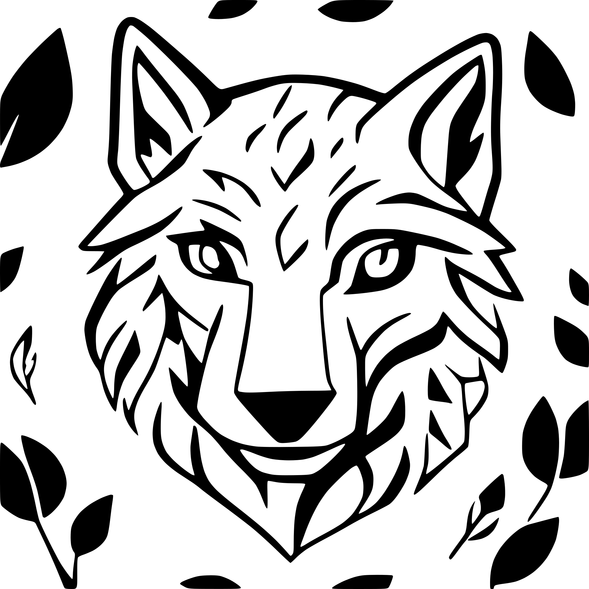AI-generated SVG of a WOLF HEAD