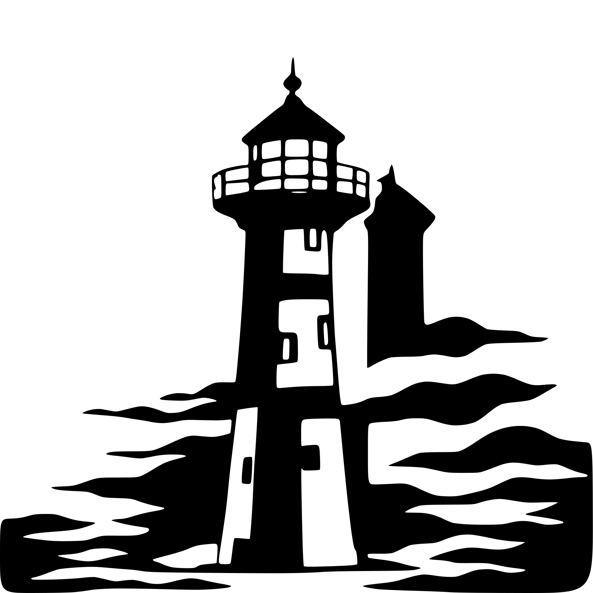 AI-generated SVG of a minimal simple silhouette lighthouse shade