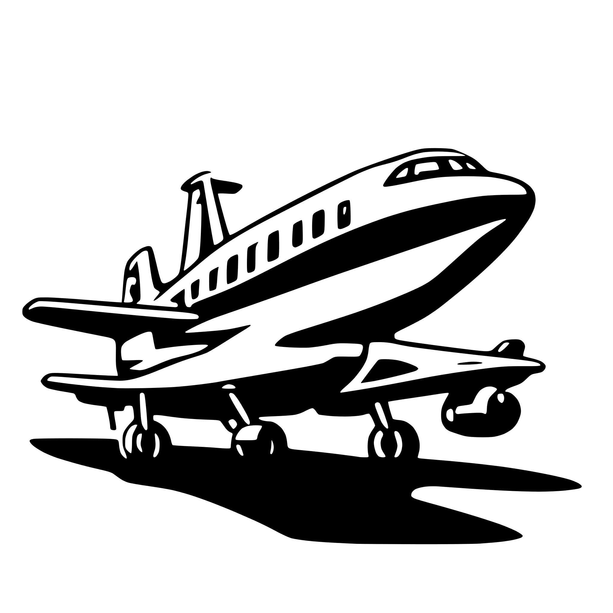 AI-generated SVG of a airplane stylized