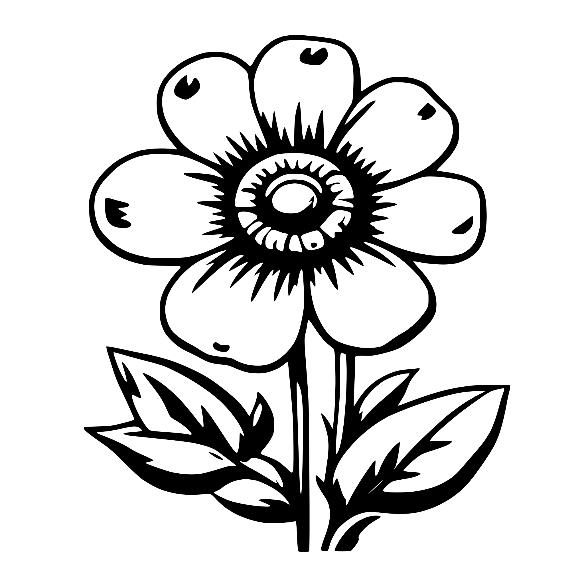 AI-generated SVG of a flower