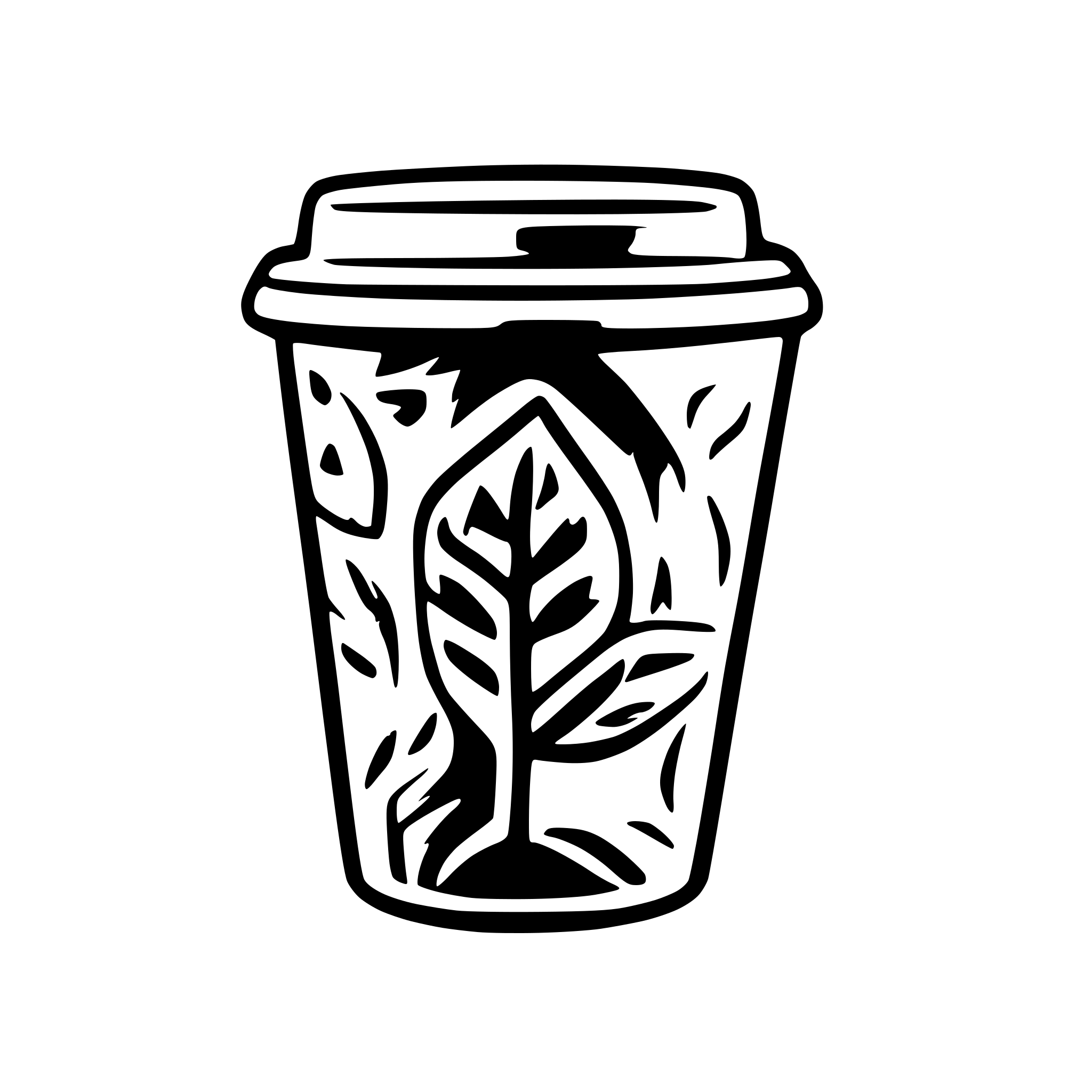 AI-generated SVG of a plain perfect polypaper coffee cup