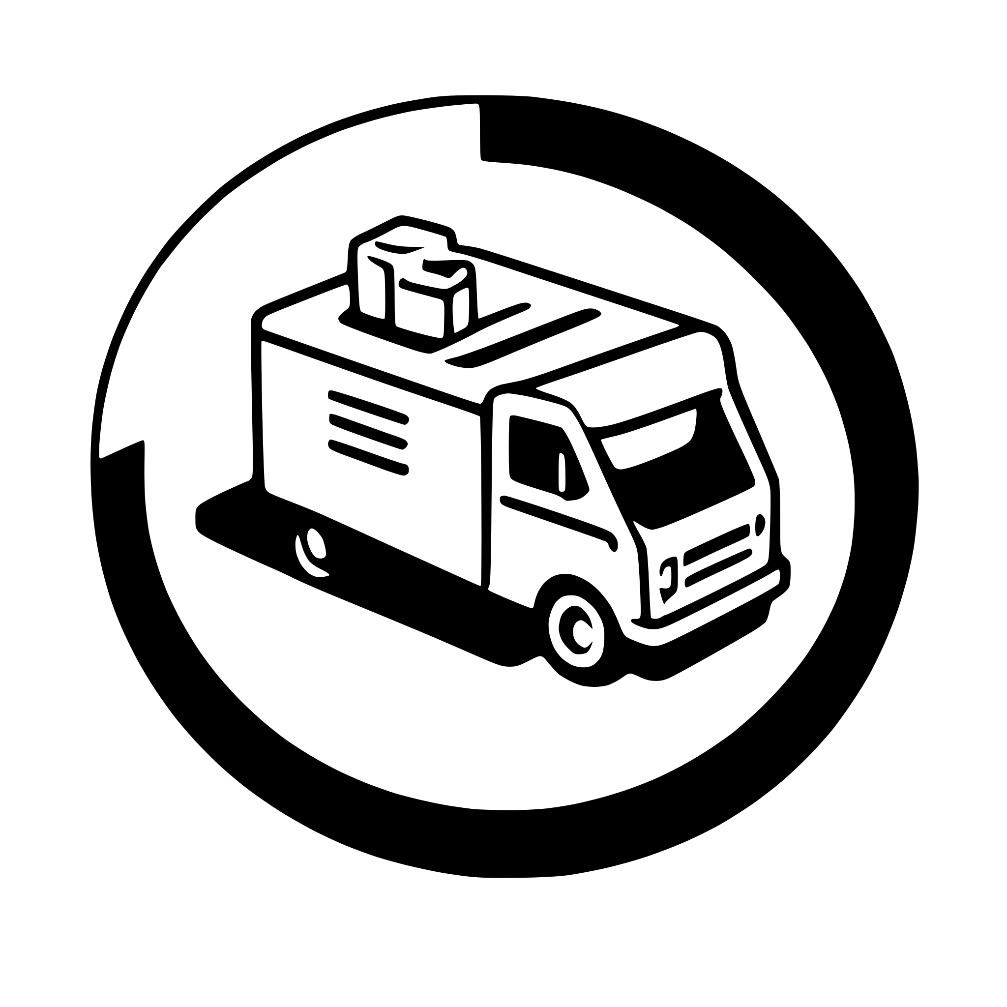 AI-generated SVG of a food truck map icon, professional procreate, minimalist design
