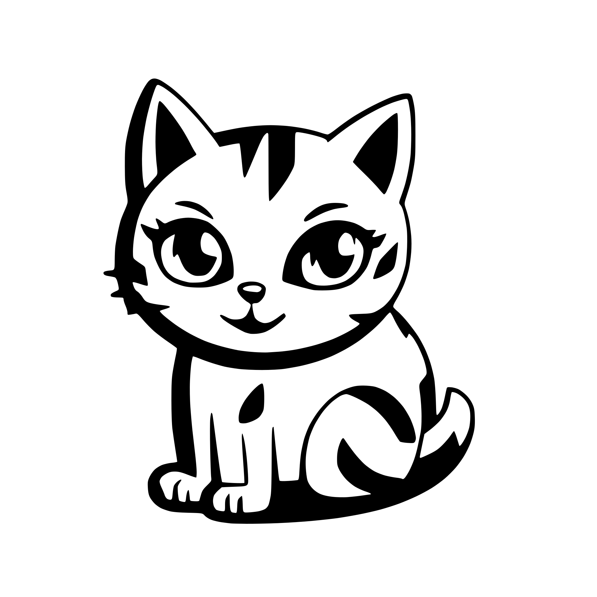 AI-generated SVG of 'Cat made only with circles'