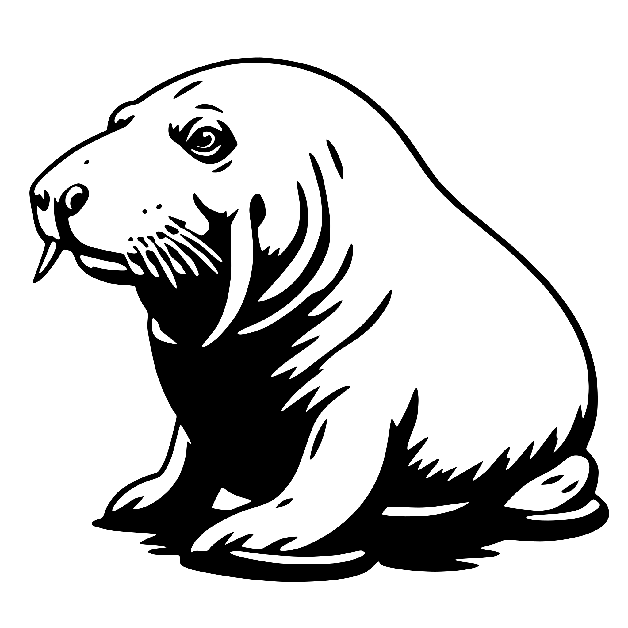 AI-generated SVG of a walrus