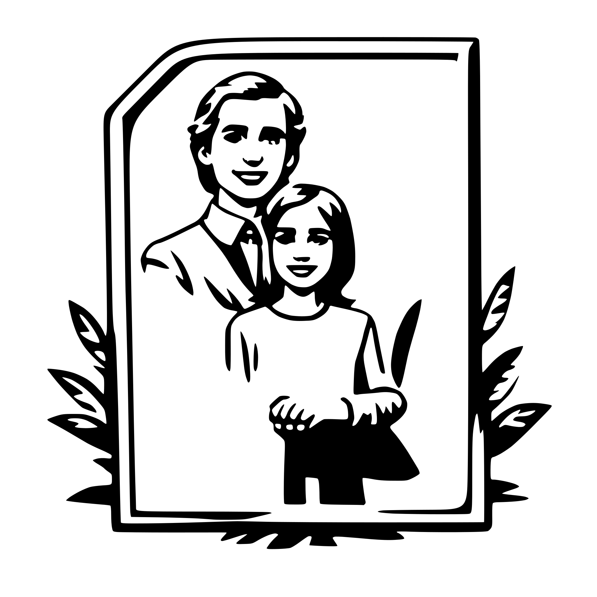 AI-generated SVG of a couple's photo frame