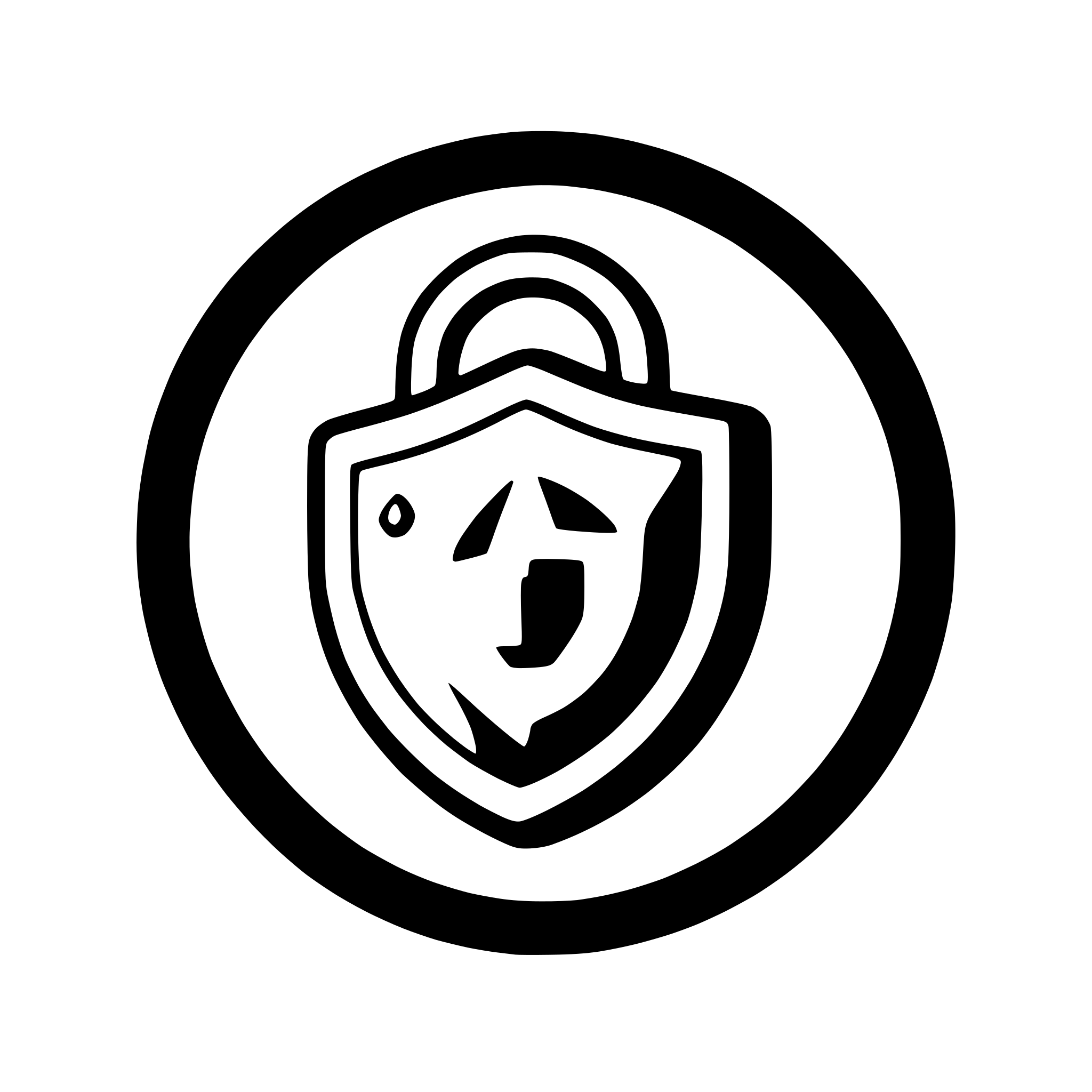 AI-generated SVG of 'shield with padlock'
