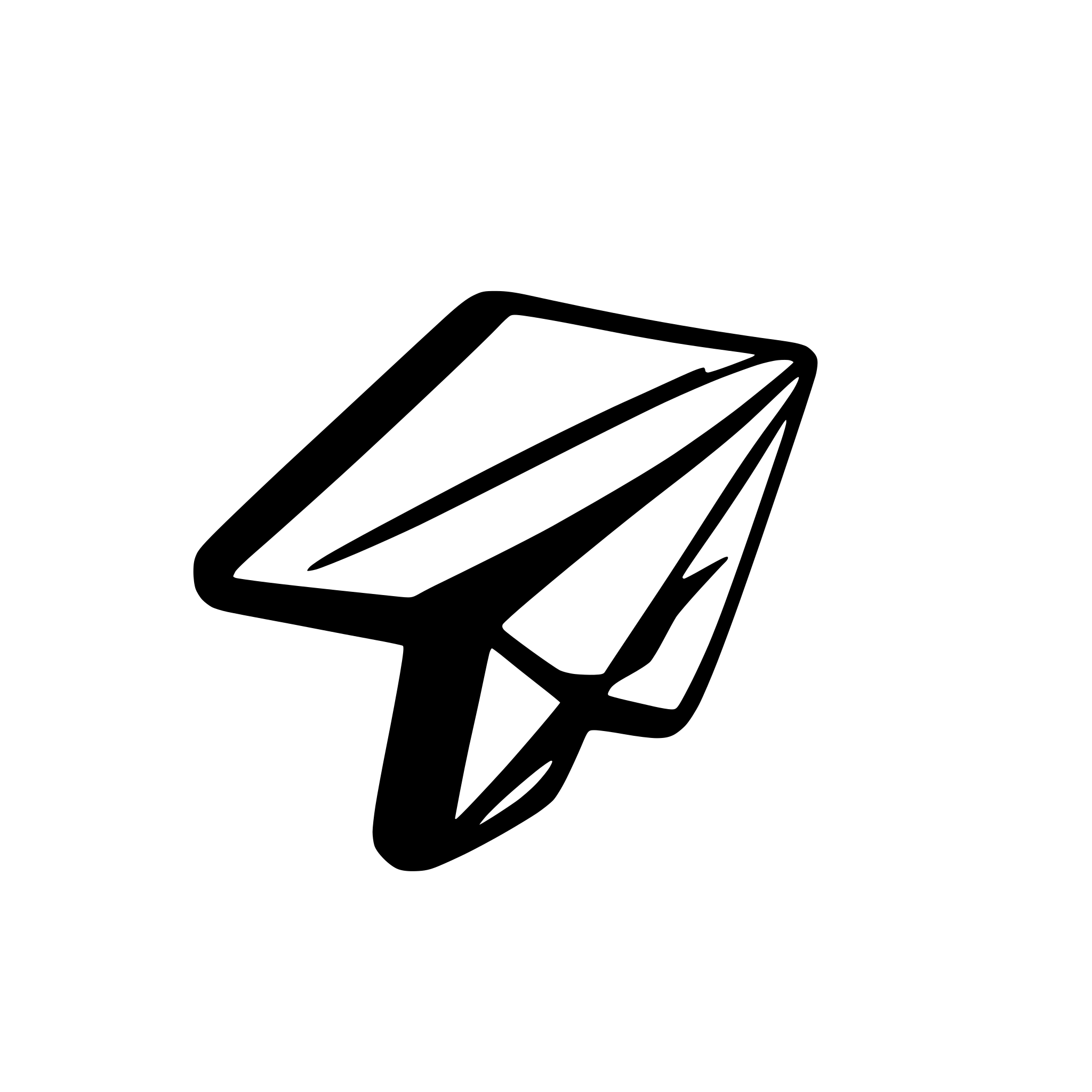 AI-generated SVG of a paper plane illustration with clean lines.