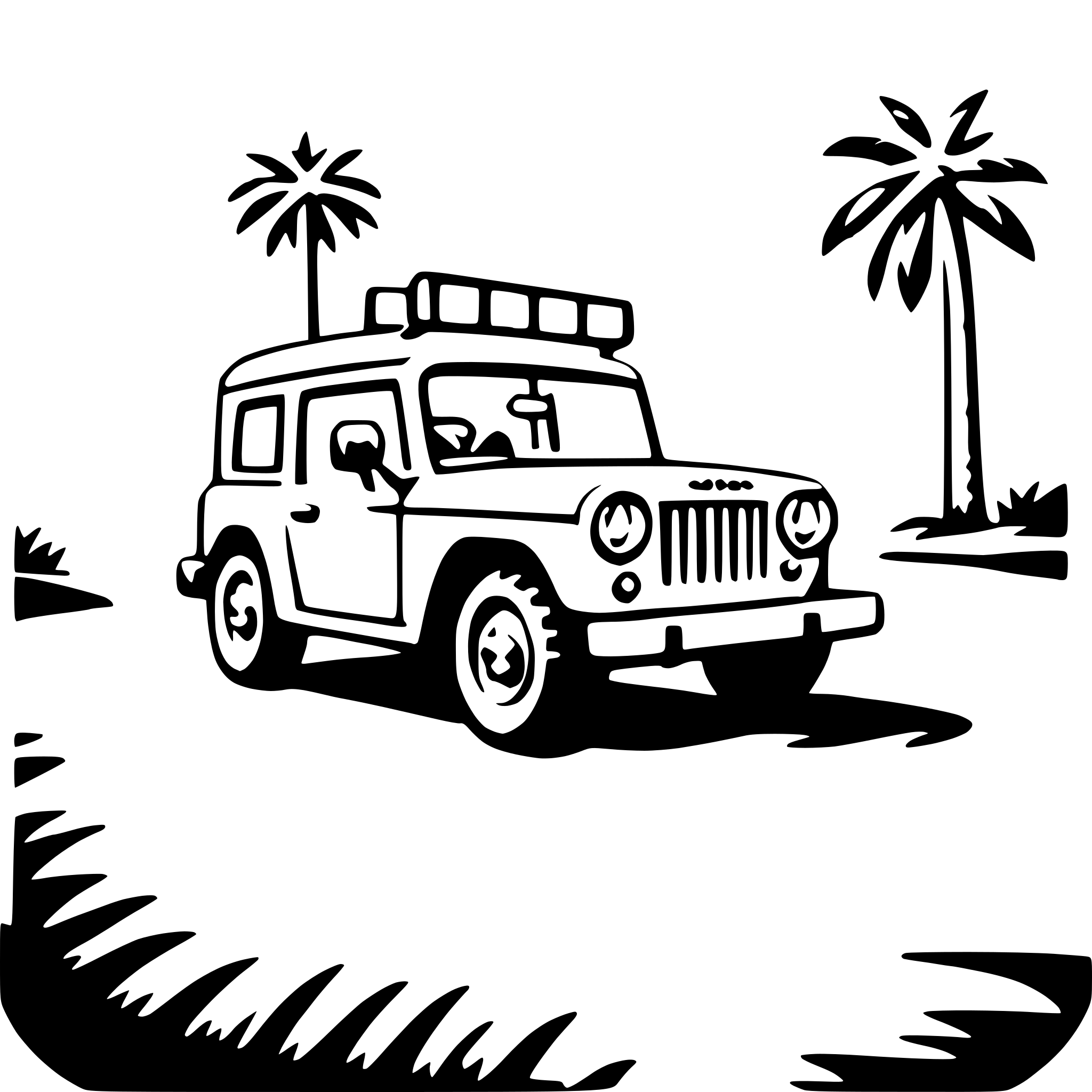 AI-generated SVG of 'safari jeep ride'