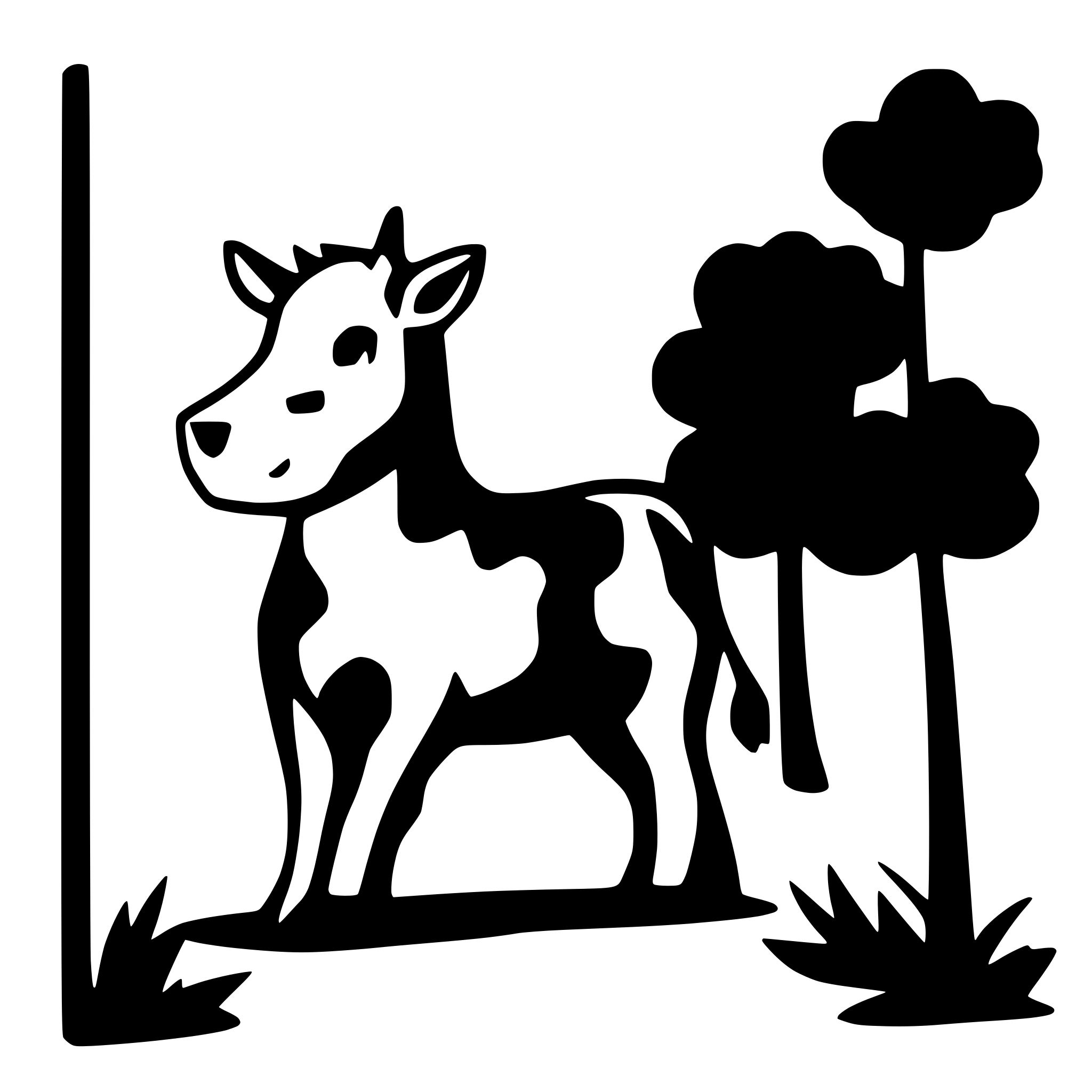AI-generated SVG of a Hostein Cow silhoutte