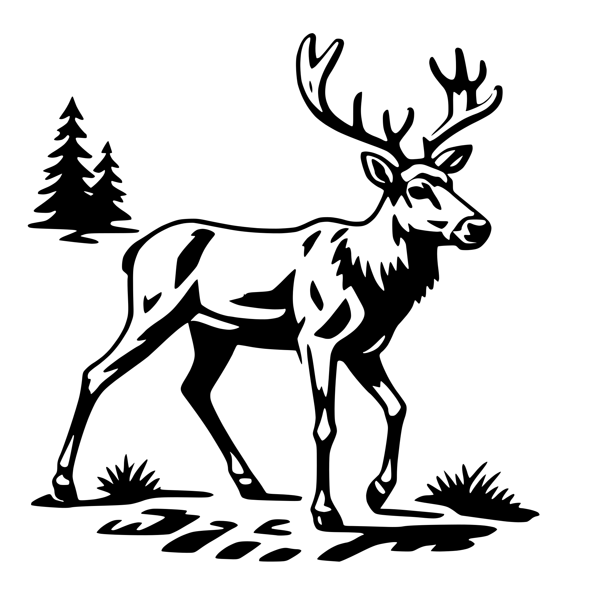 AI-generated SVG of 'caribou'