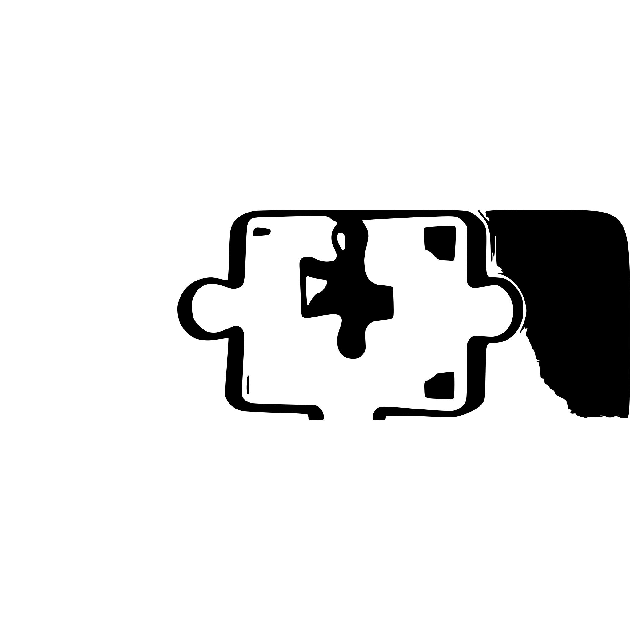 AI-generated SVG of a 2 black puzzle pieces that fit together, transparent background