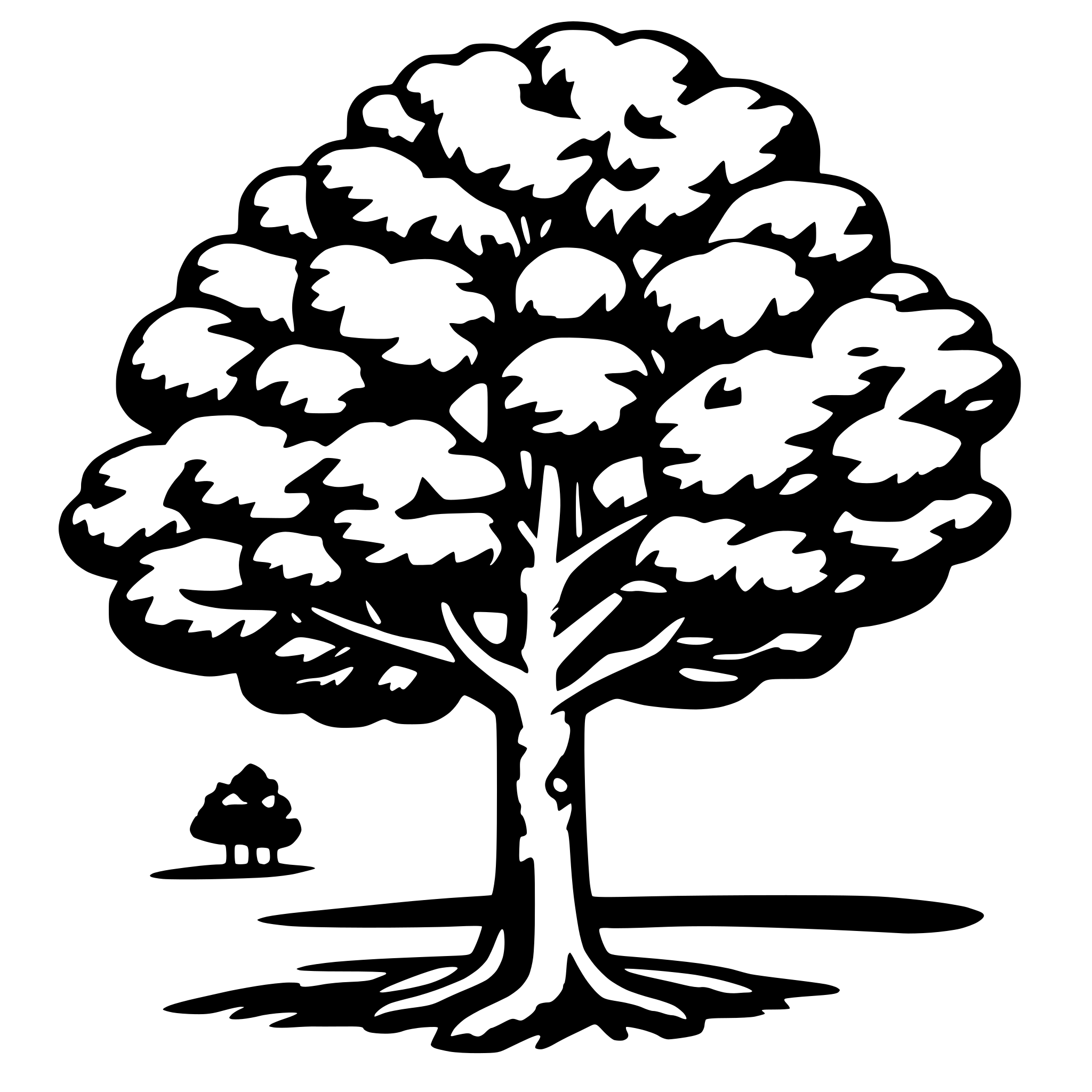 AI-generated SVG of 'Large apple tree'
