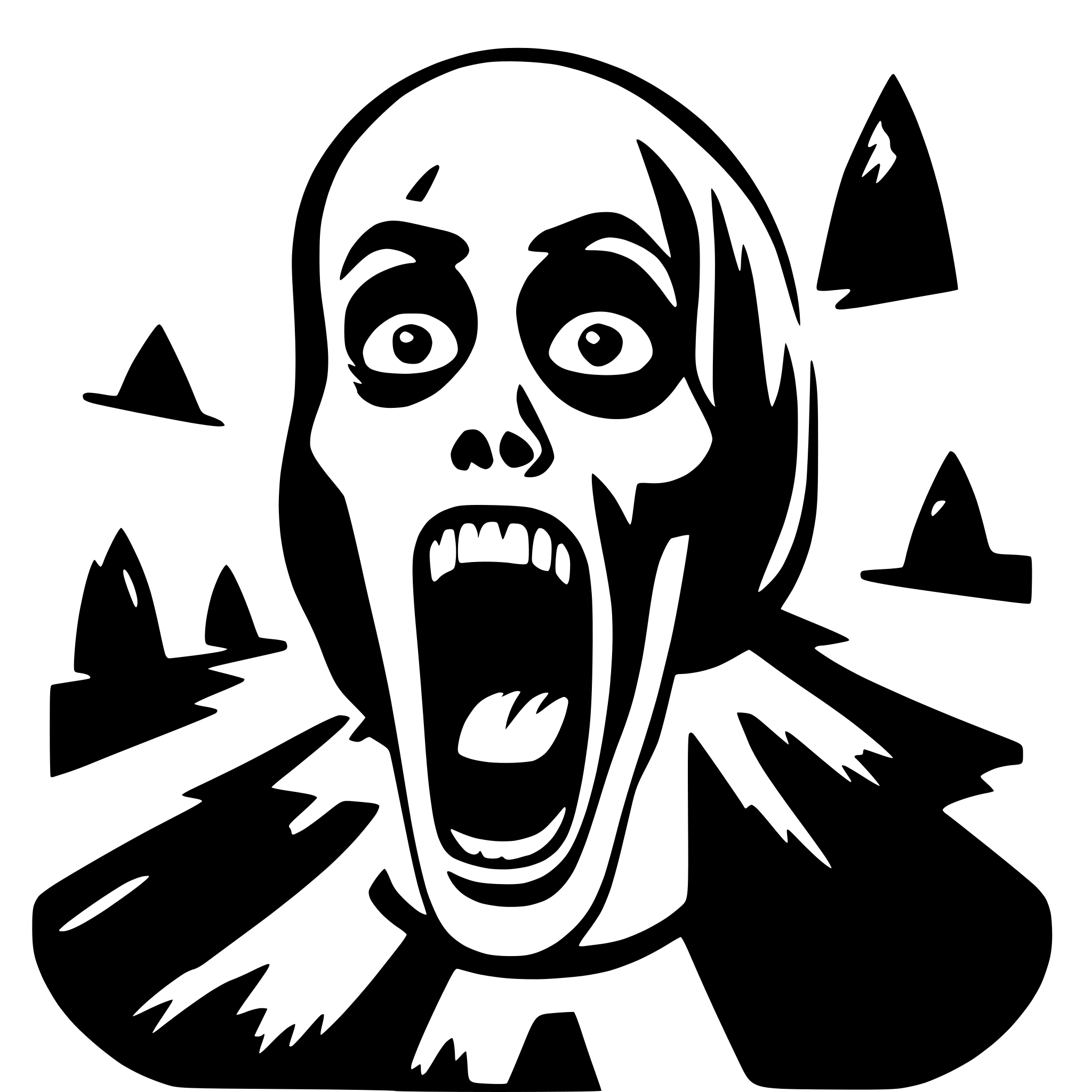 AI-generated SVG of a scream