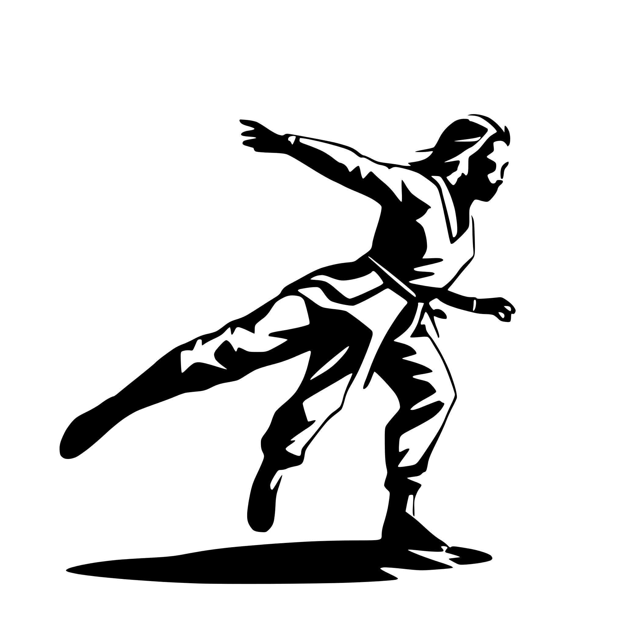 AI-generated SVG of a create a vector image with not too many details, monochrom, female taekwondo athlete, performing a side kick in full split. kyerugi. olympic discipline
