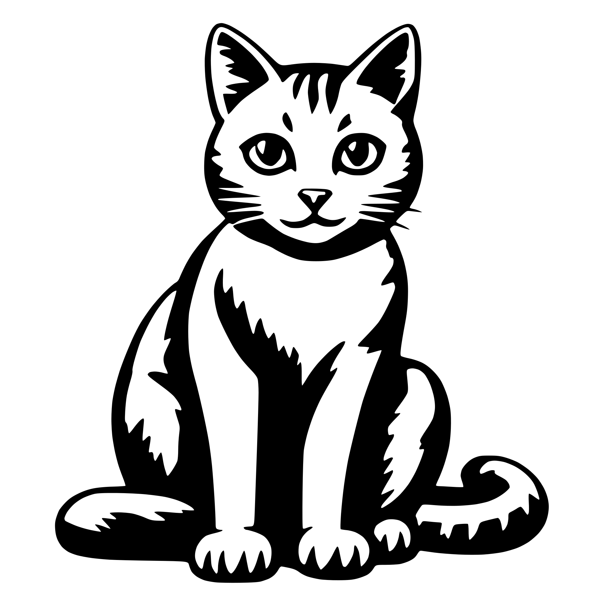 AI-generated SVG of 'cat'