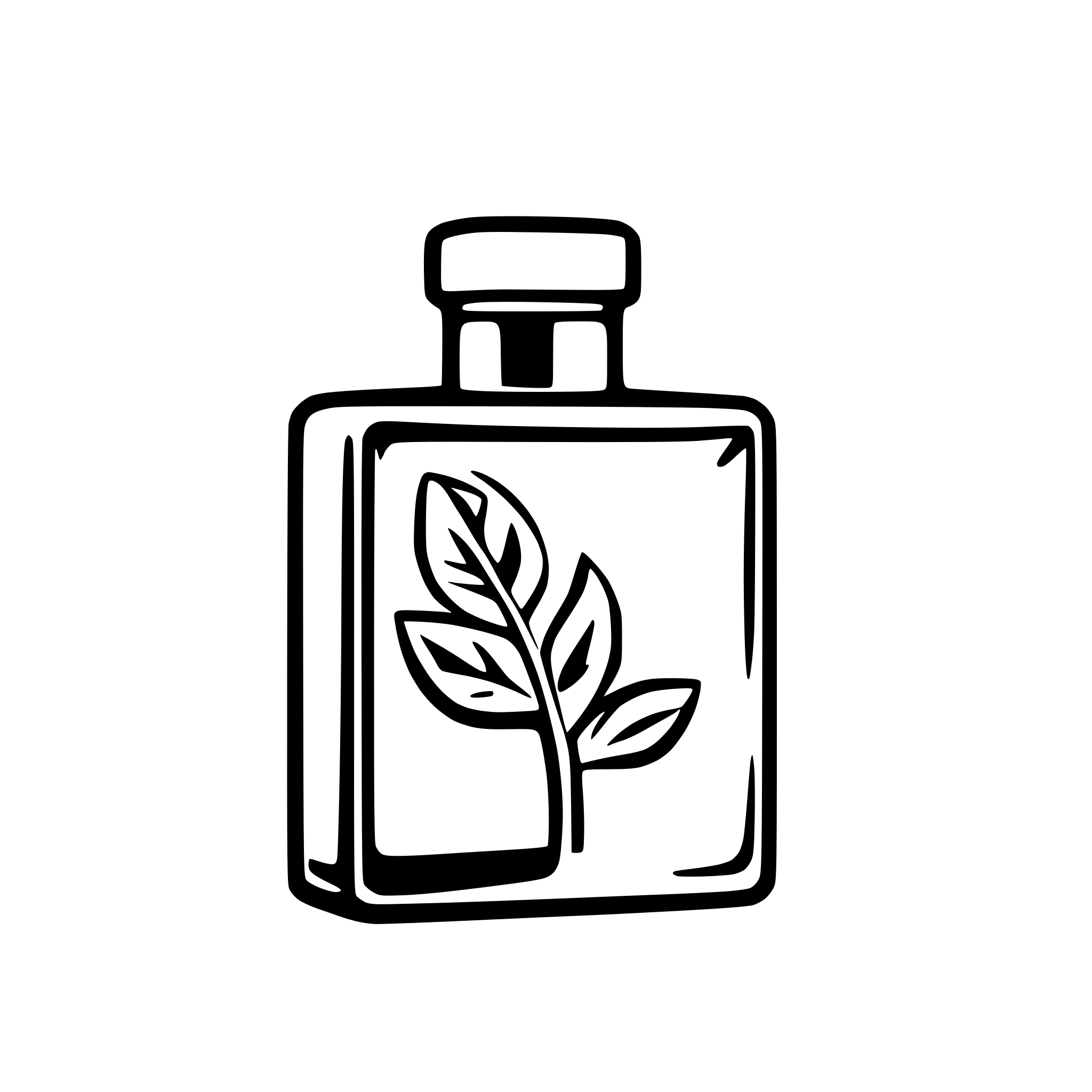 AI-generated SVG of 'square perfume bottle'