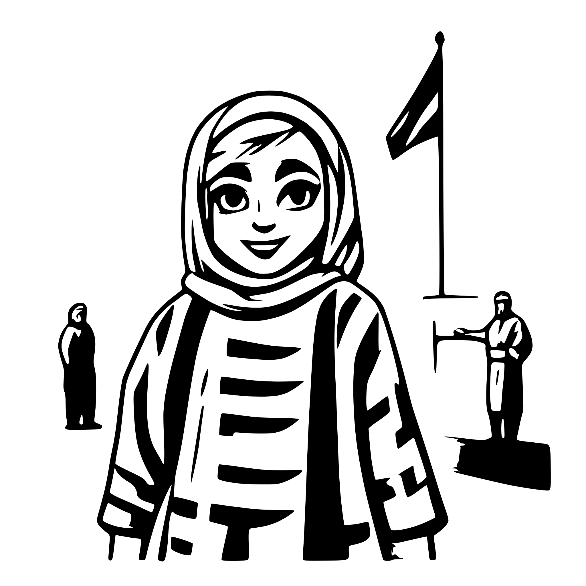 AI-generated SVG of a people from the Palestinian people before the Nakba