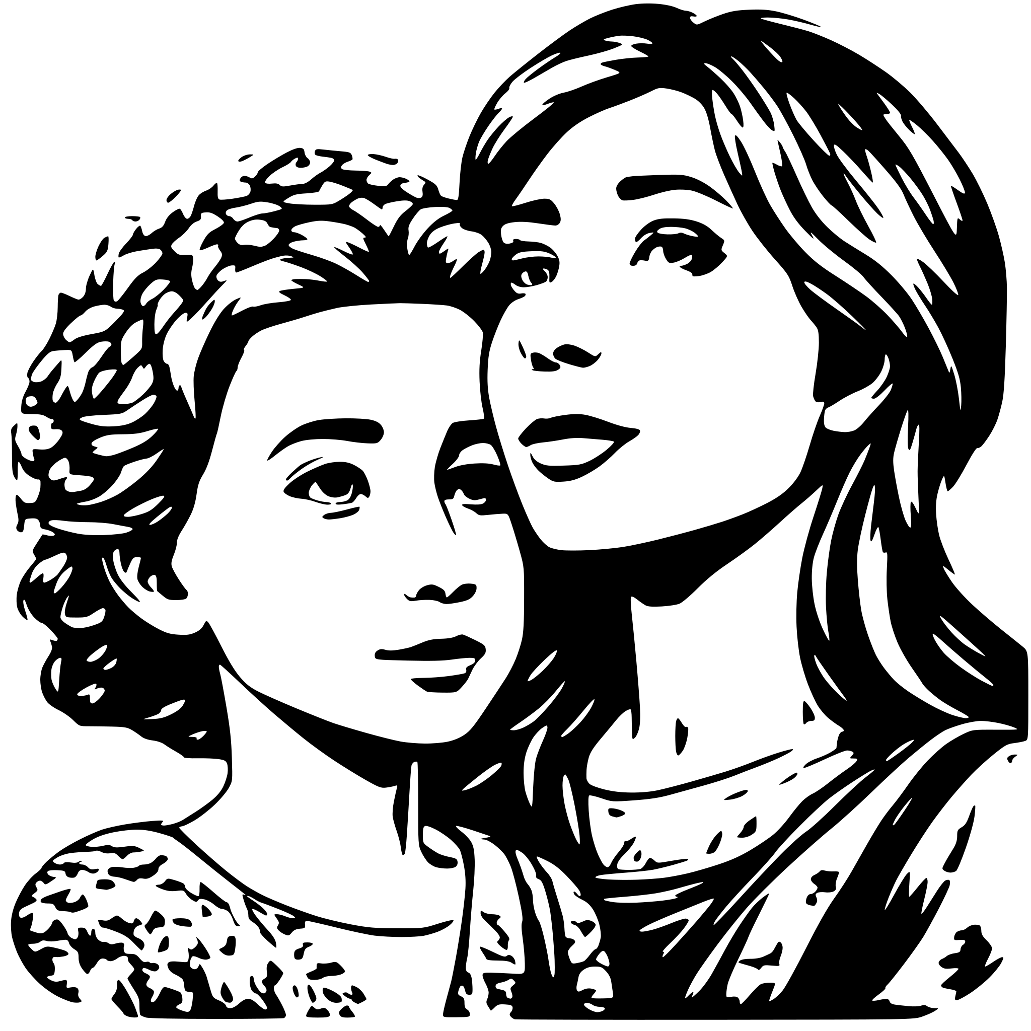 AI-generated SVG of 'proud mother with her child'