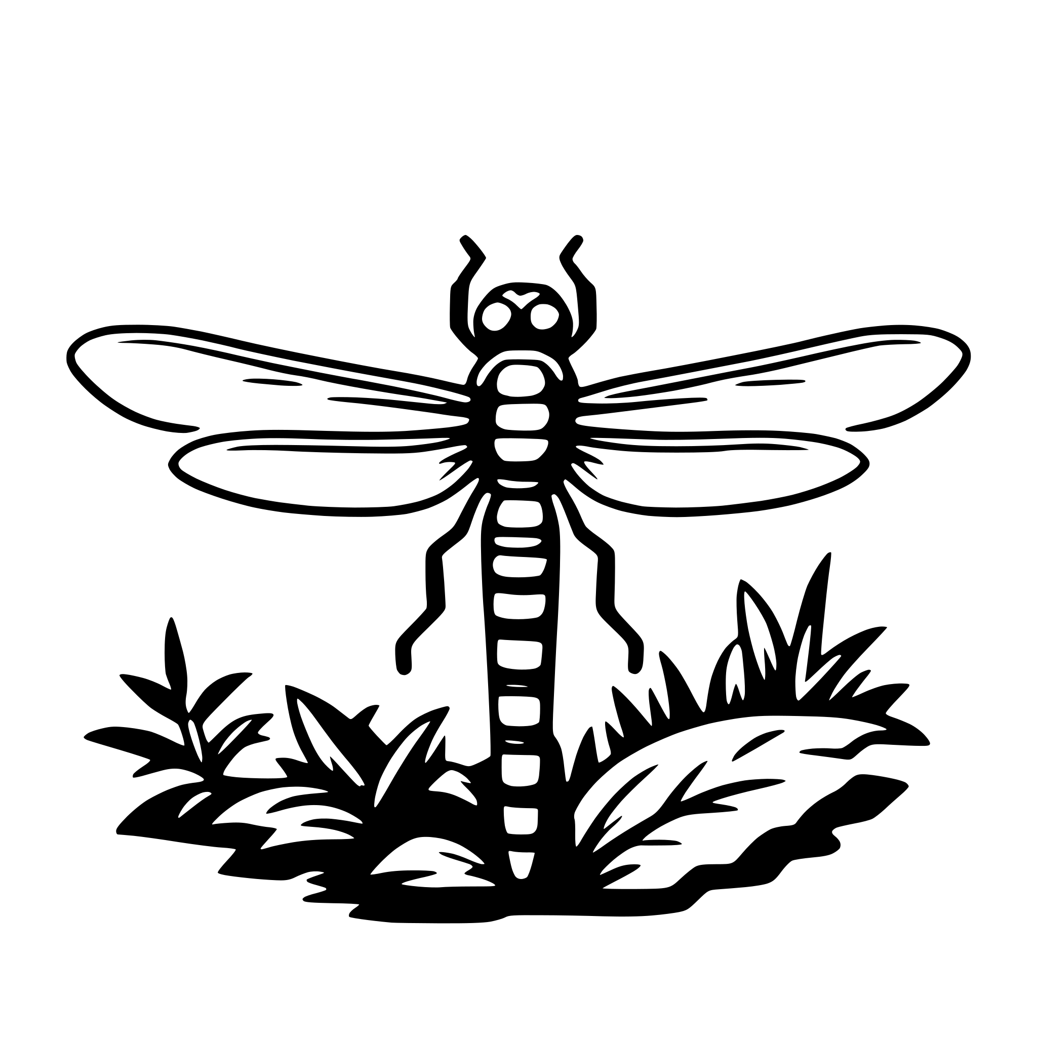 AI-generated SVG of a dragonfly