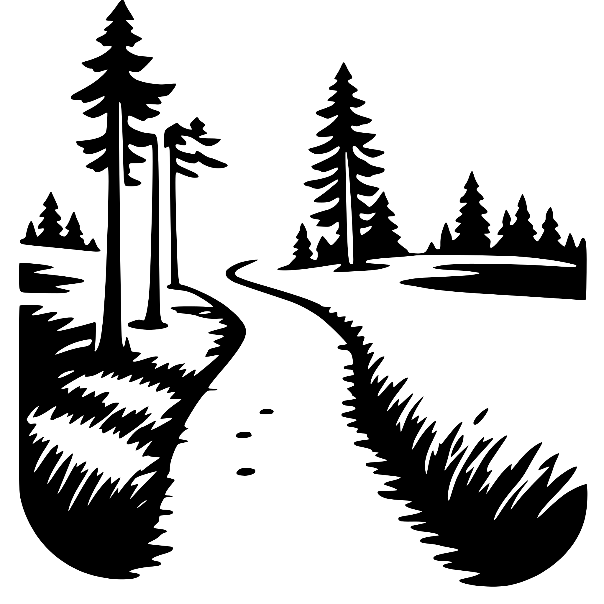 AI-generated SVG of 'wilderness trail'
