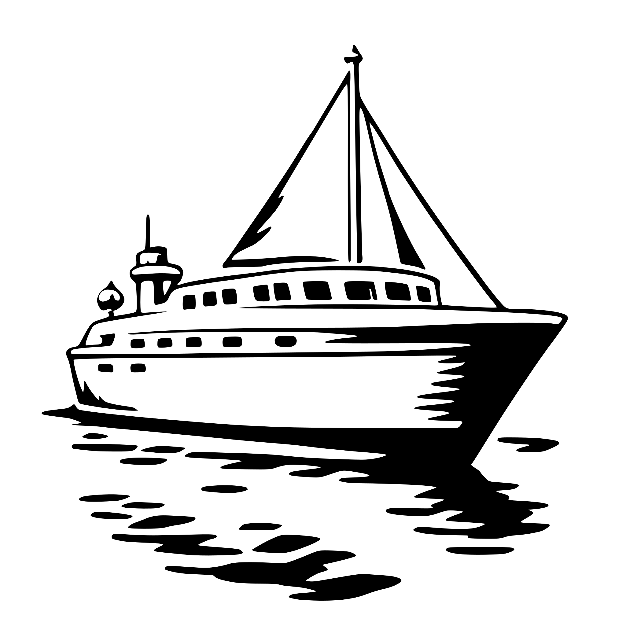 AI-generated SVG of 'yacht'