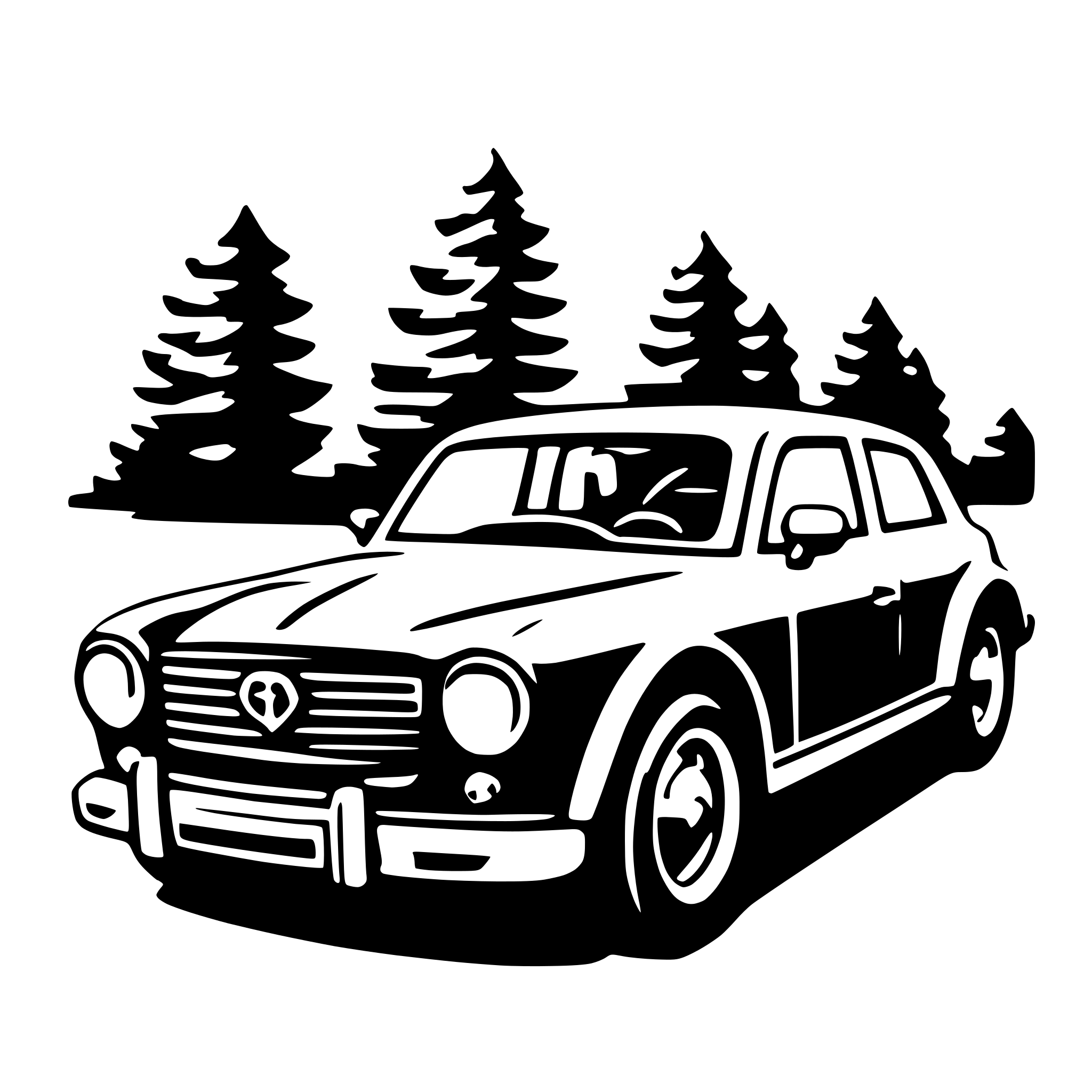 AI-generated SVG of a car