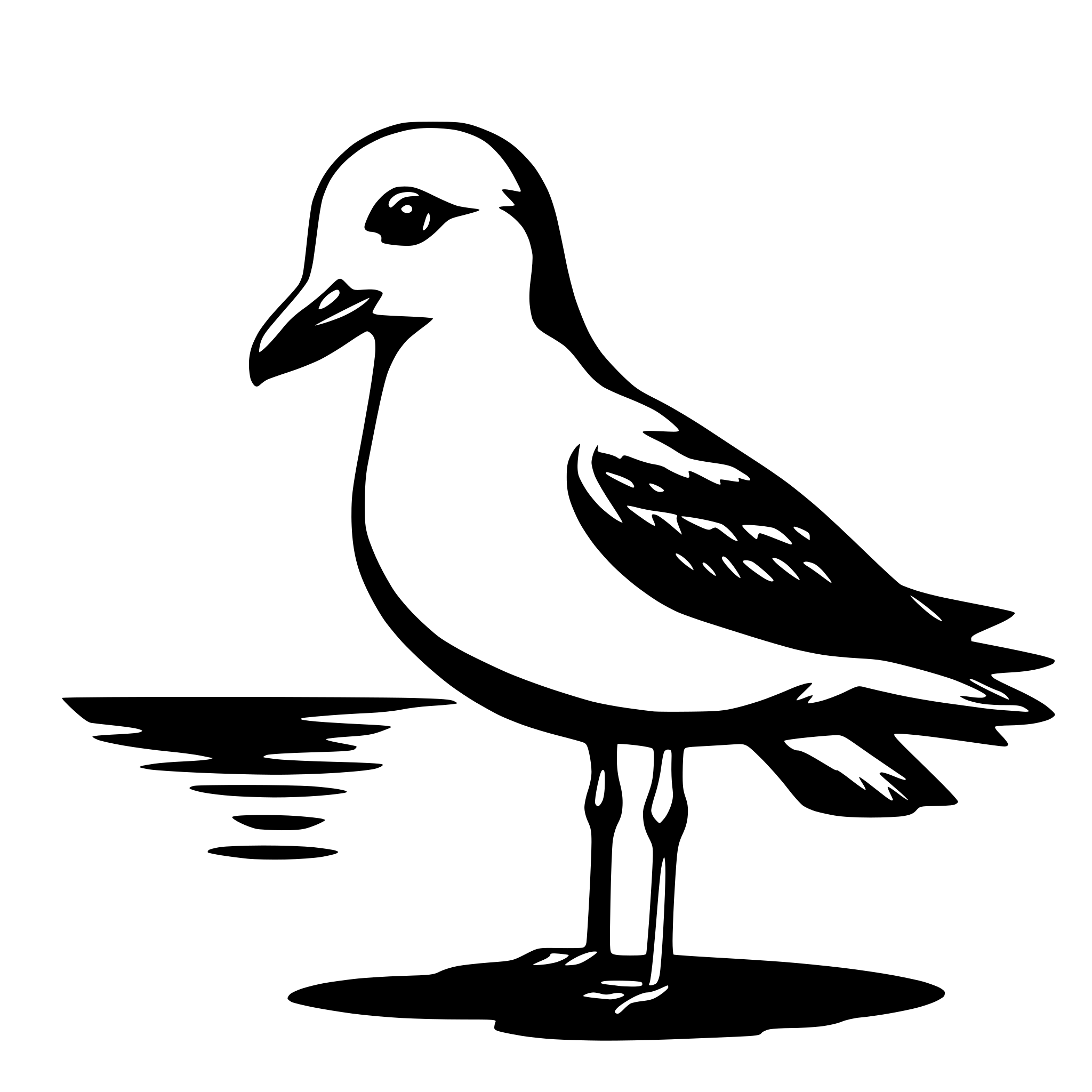 AI-generated SVG of 'two seagulls'