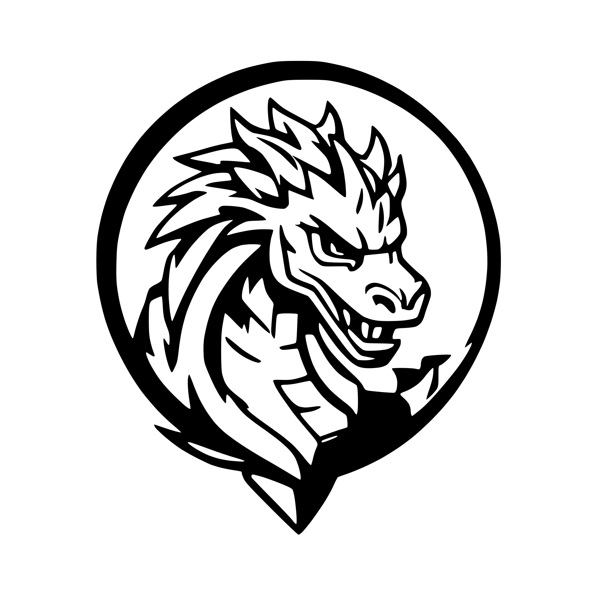 AI-generated SVG of a fierce dragon logo