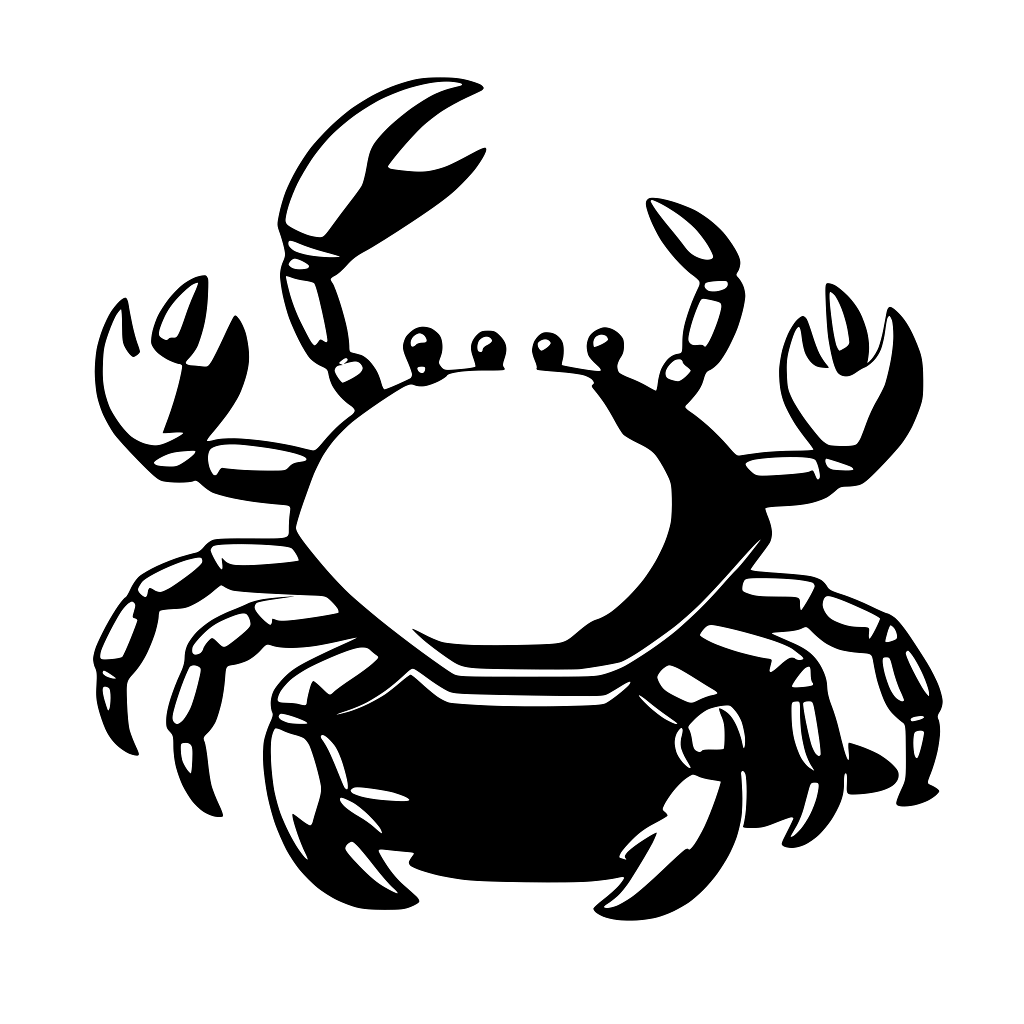 AI-generated SVG of 'crab'