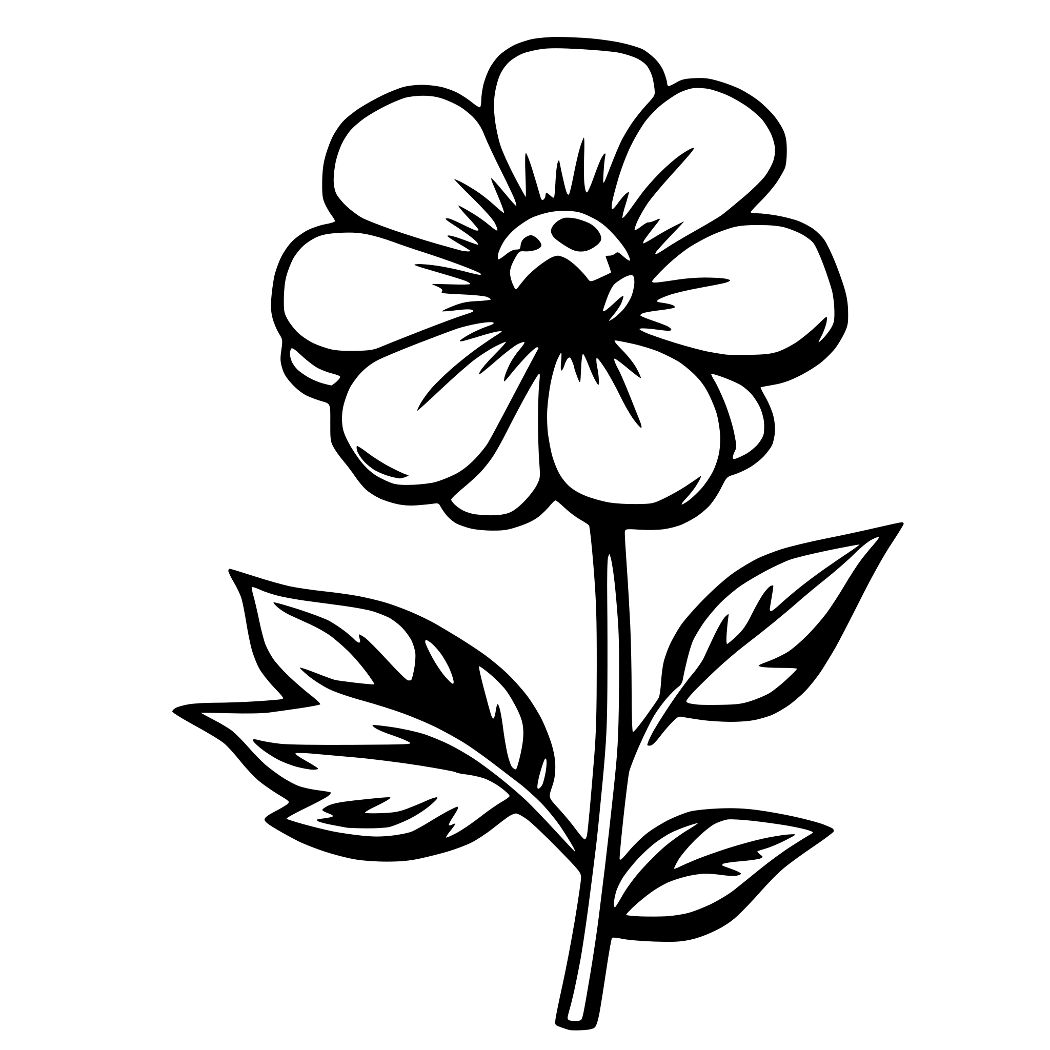 AI-generated SVG of a flower