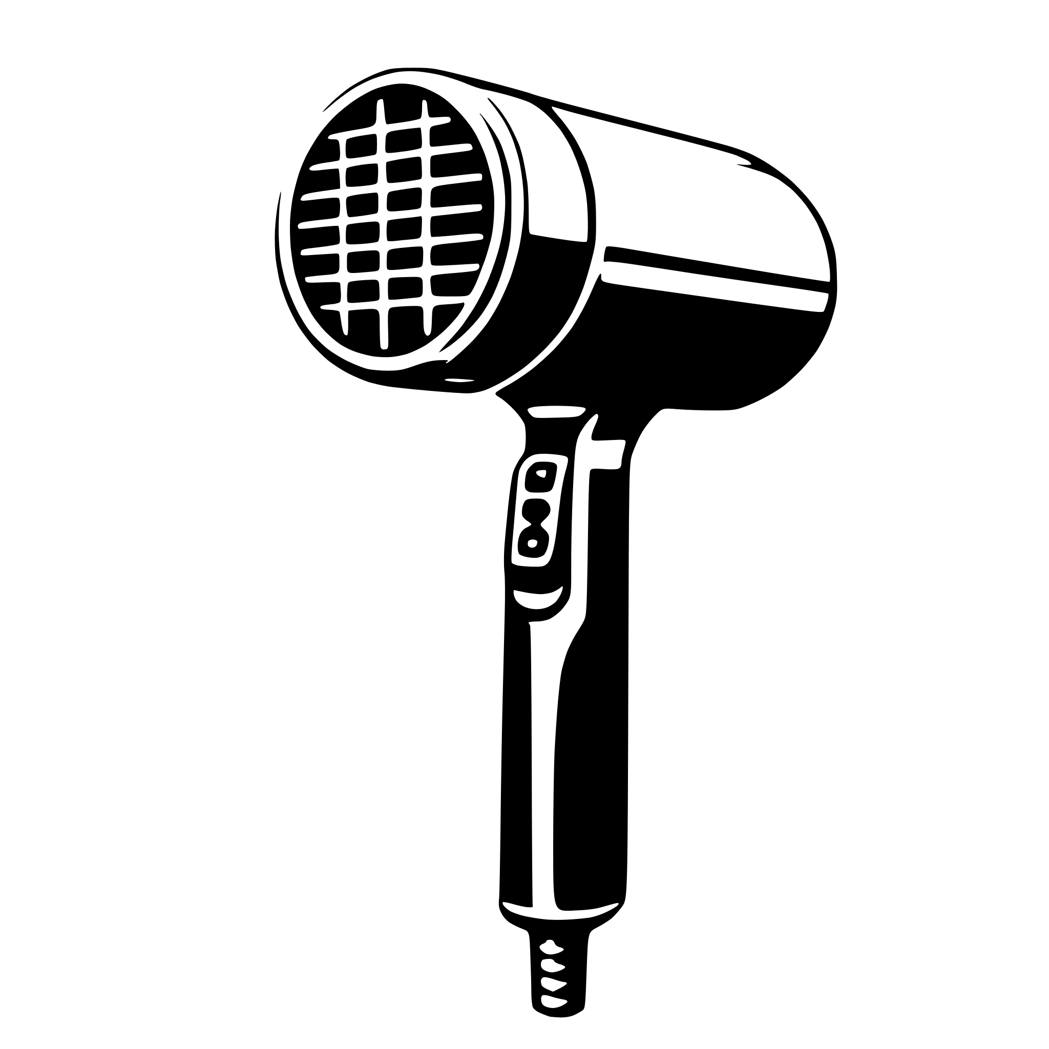 AI-generated SVG of a hair drier