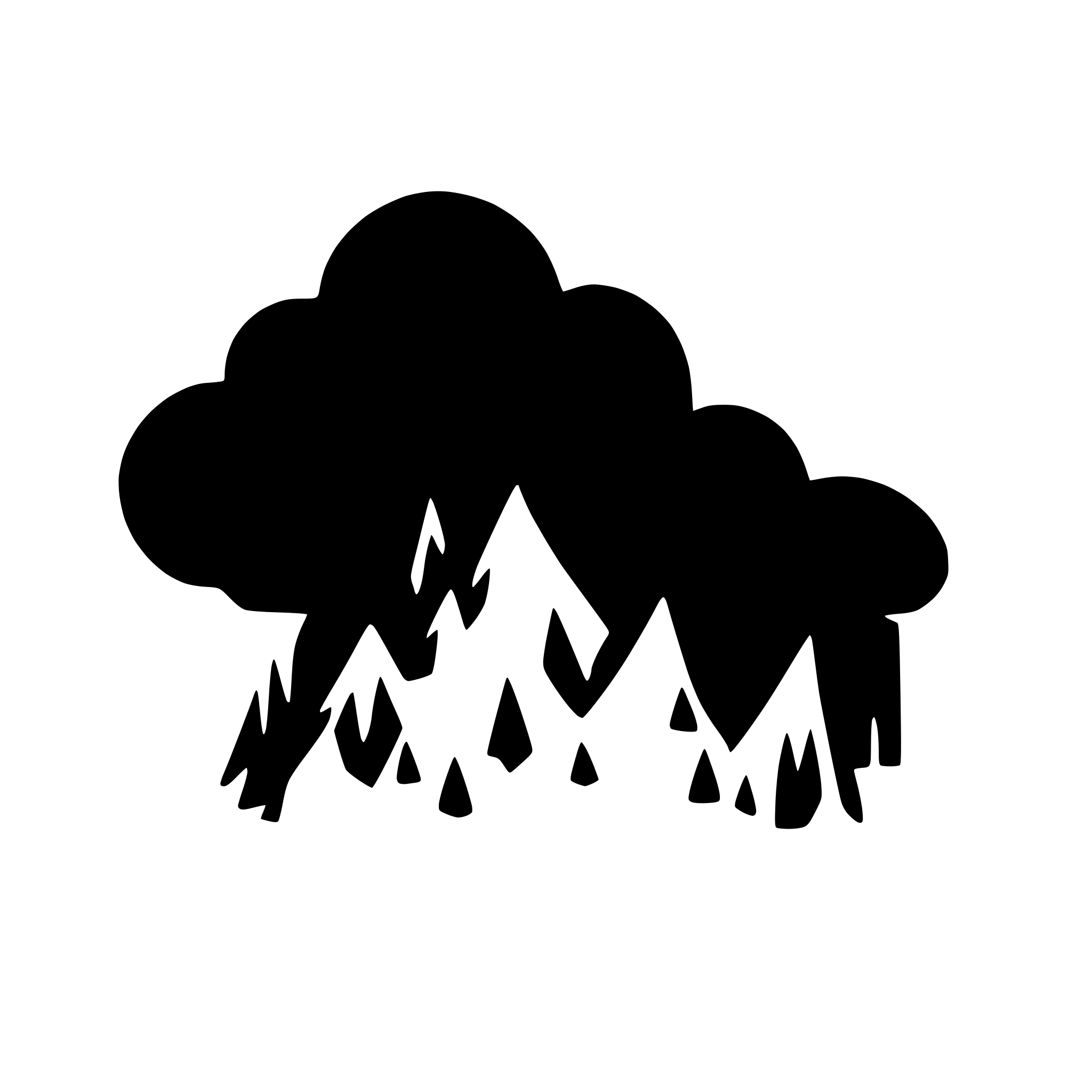AI-generated SVG of 'cloud emitting snow'