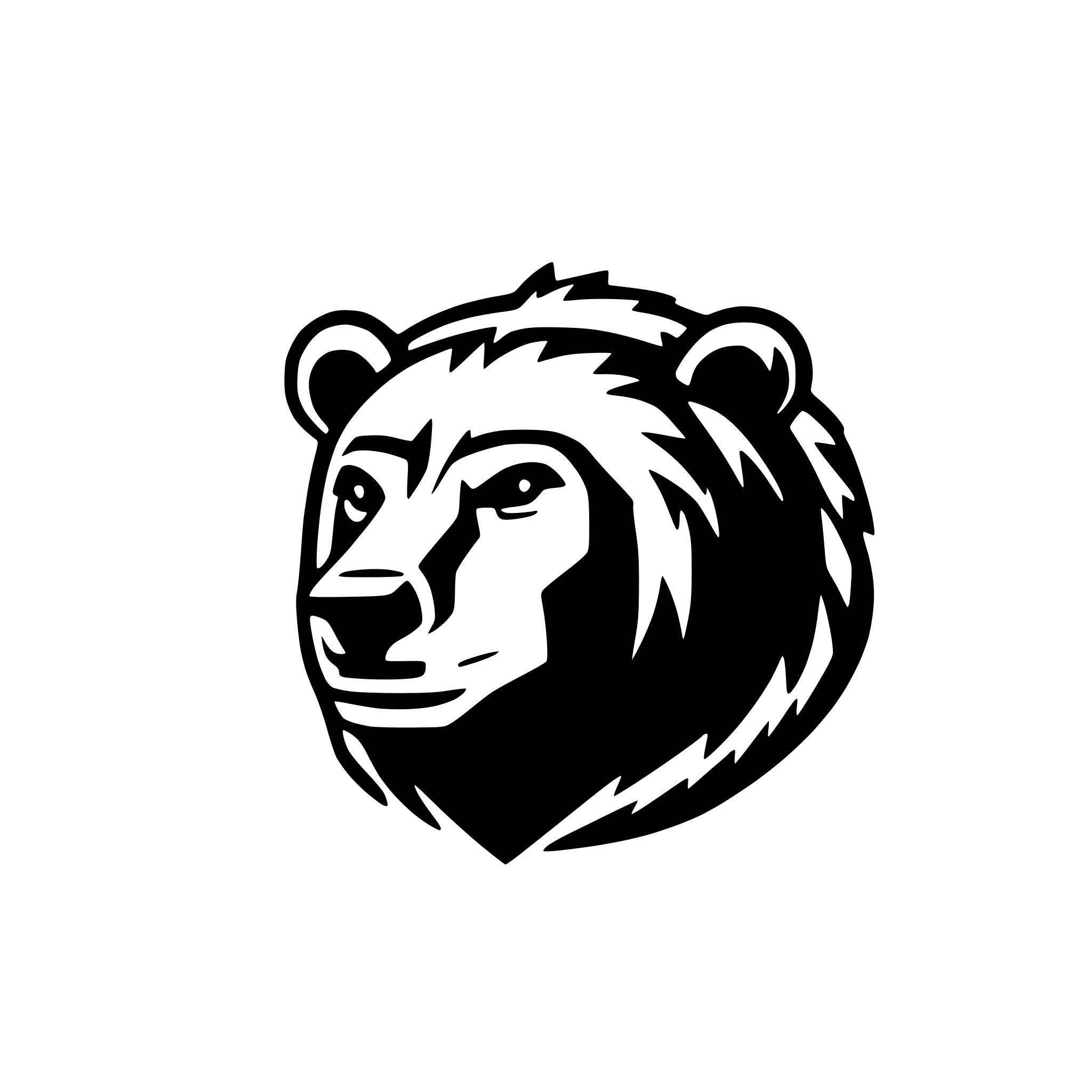 AI-generated SVG of a Grizzly bear head