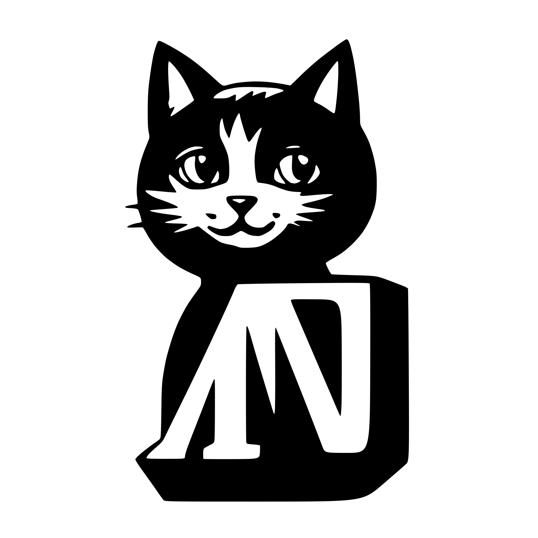 AI-generated SVG of a cat ears shaped letter M