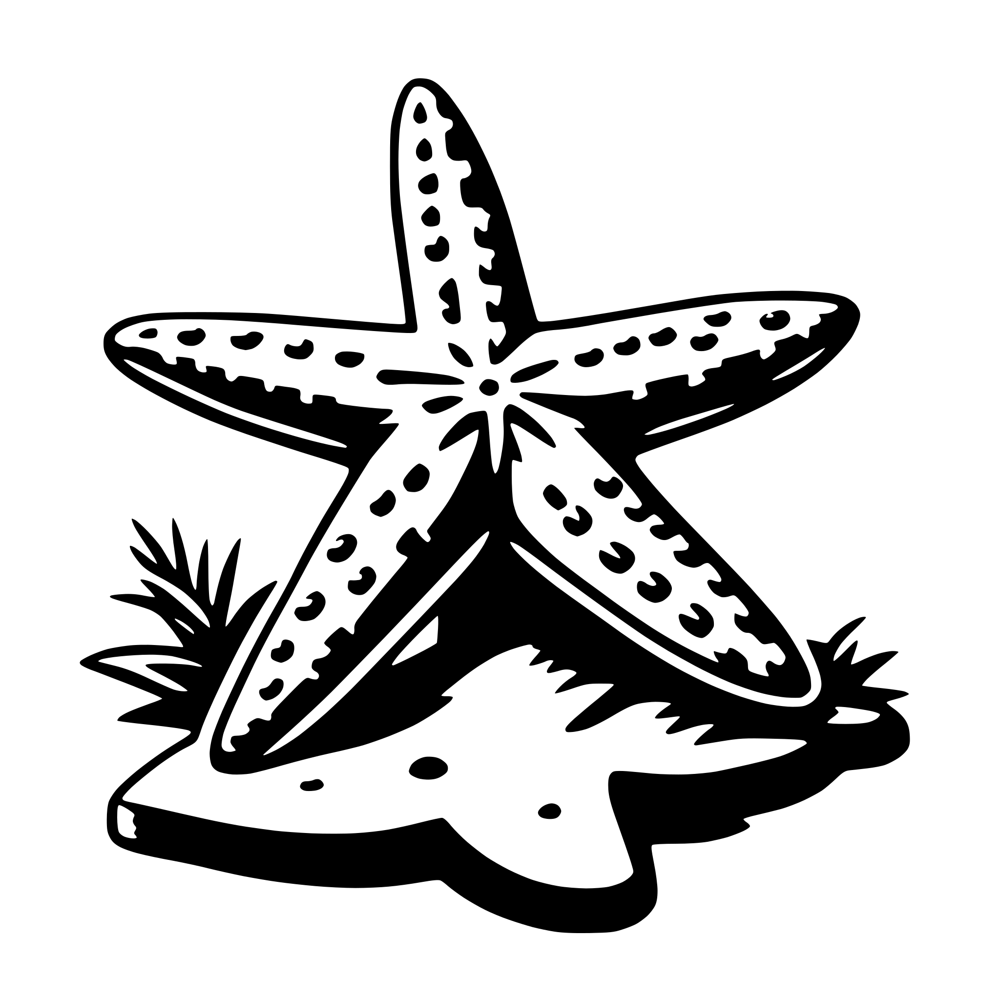 AI-generated SVG of 'starfish'