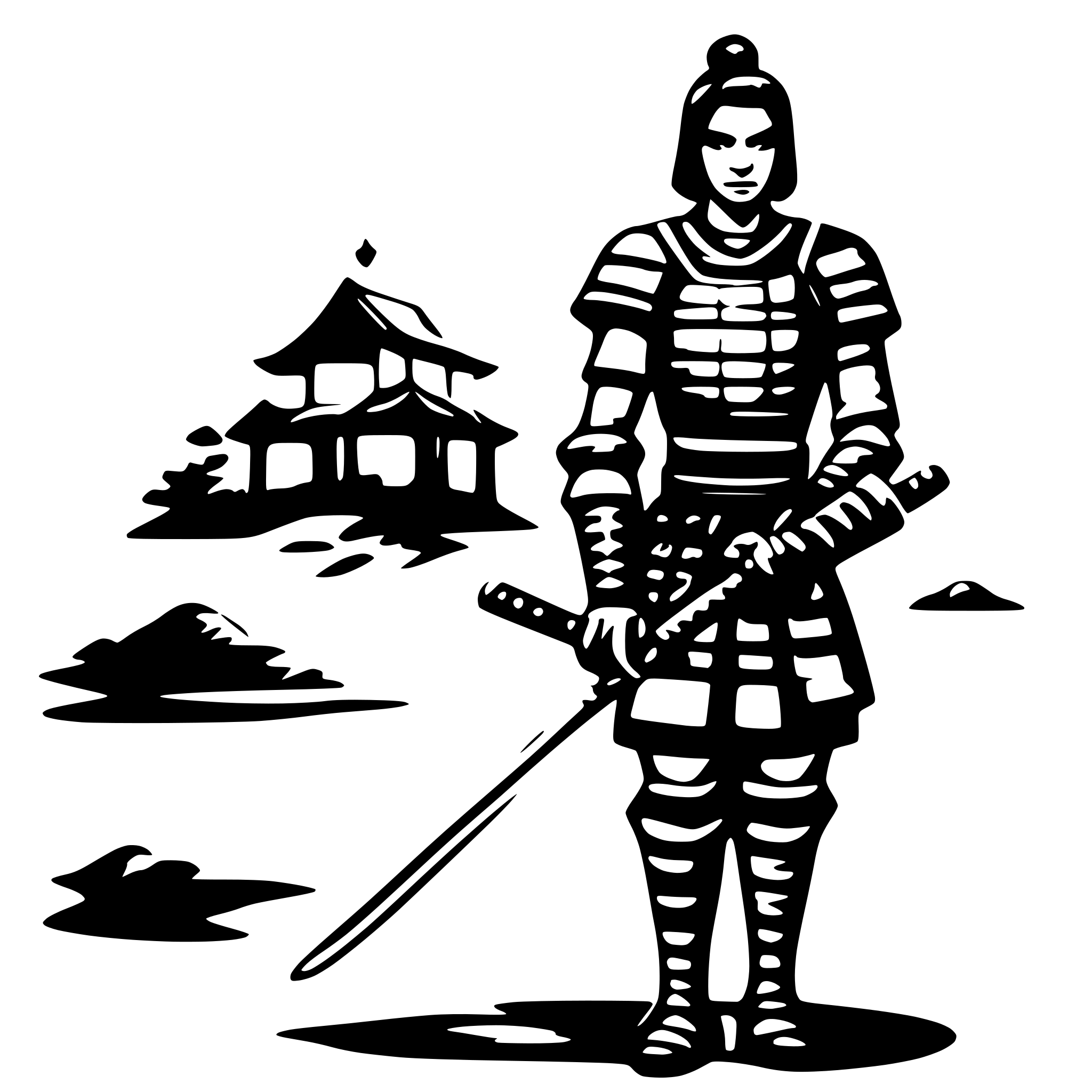 AI-generated SVG of 'samurai'
