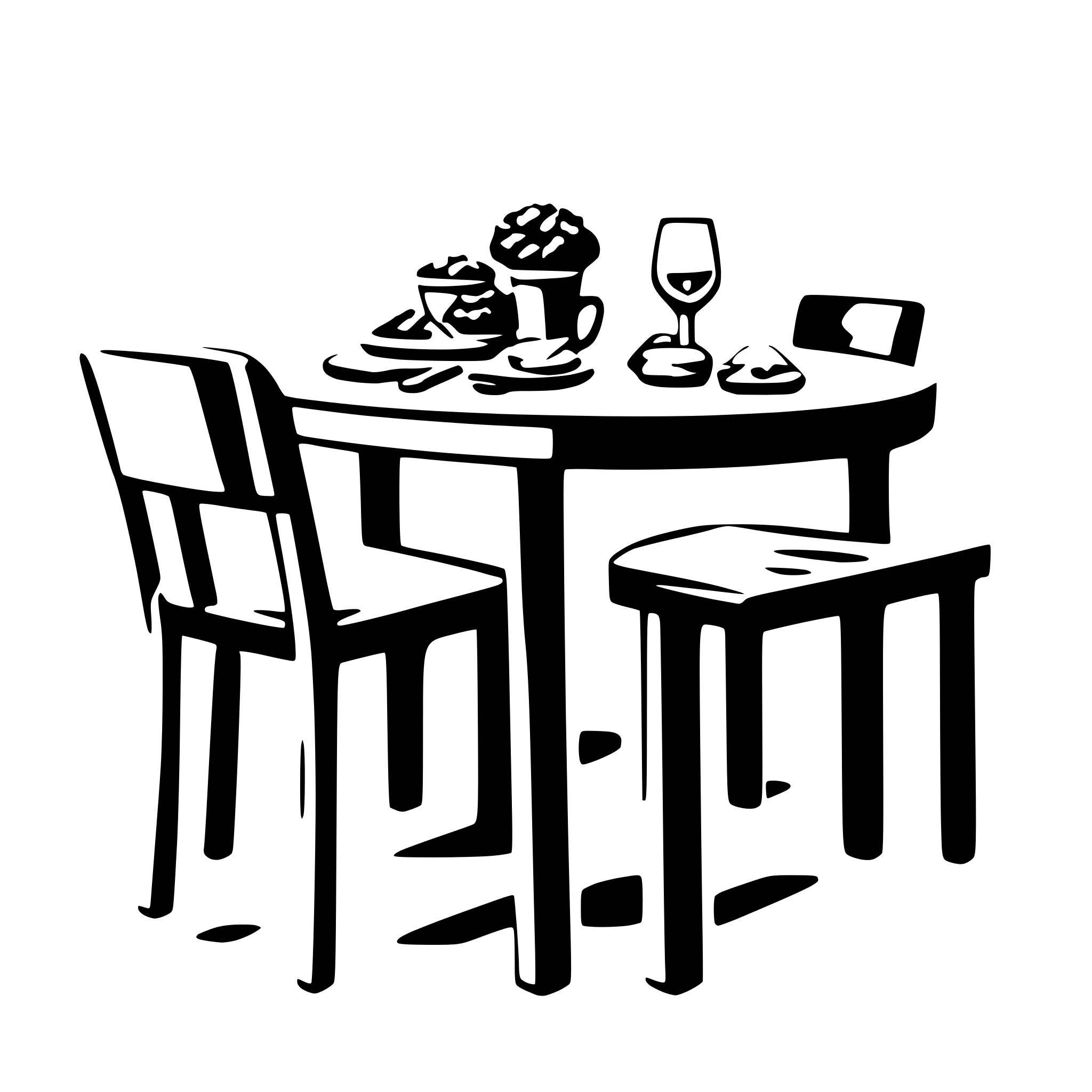 AI-generated SVG of a dining table