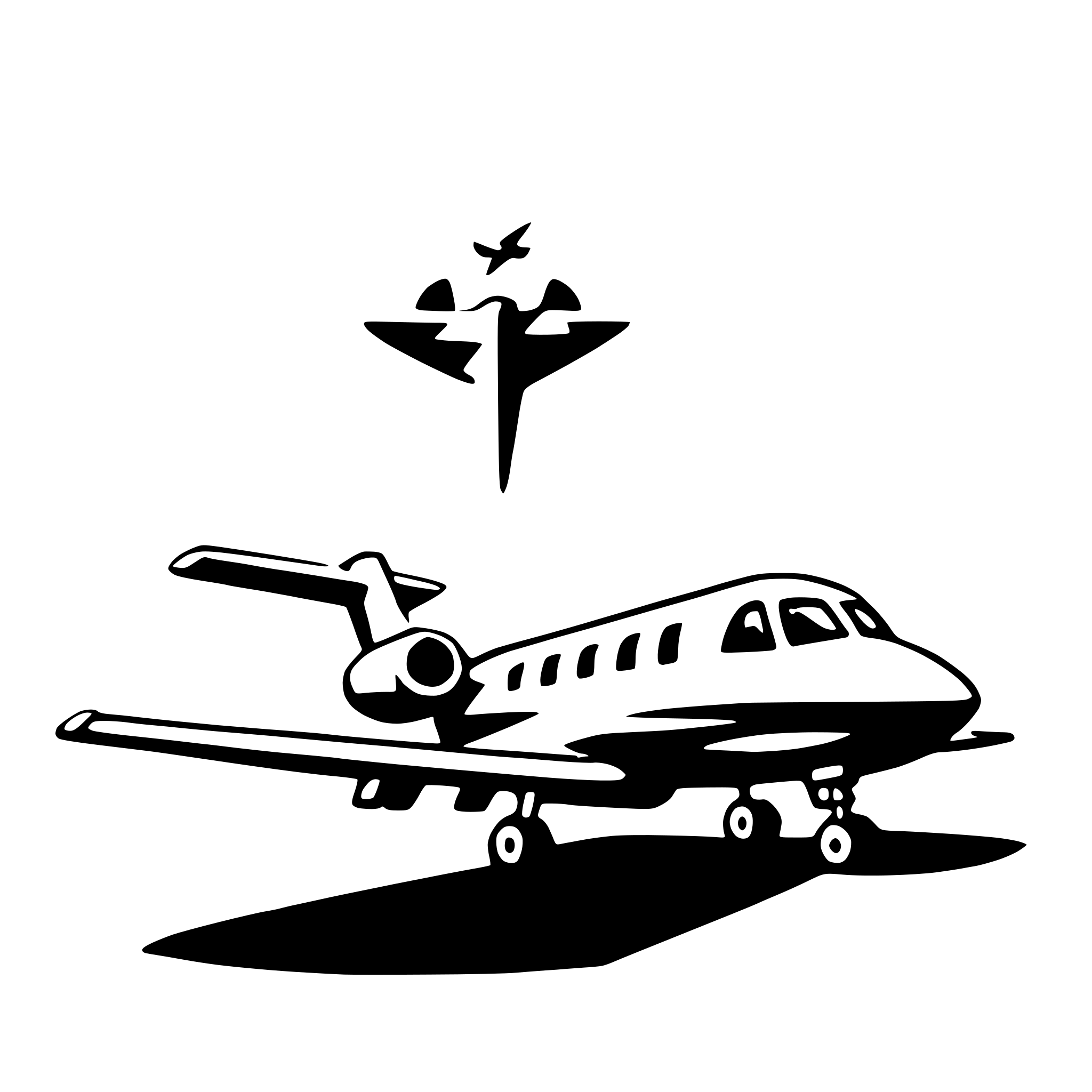 AI-generated SVG of a private jet