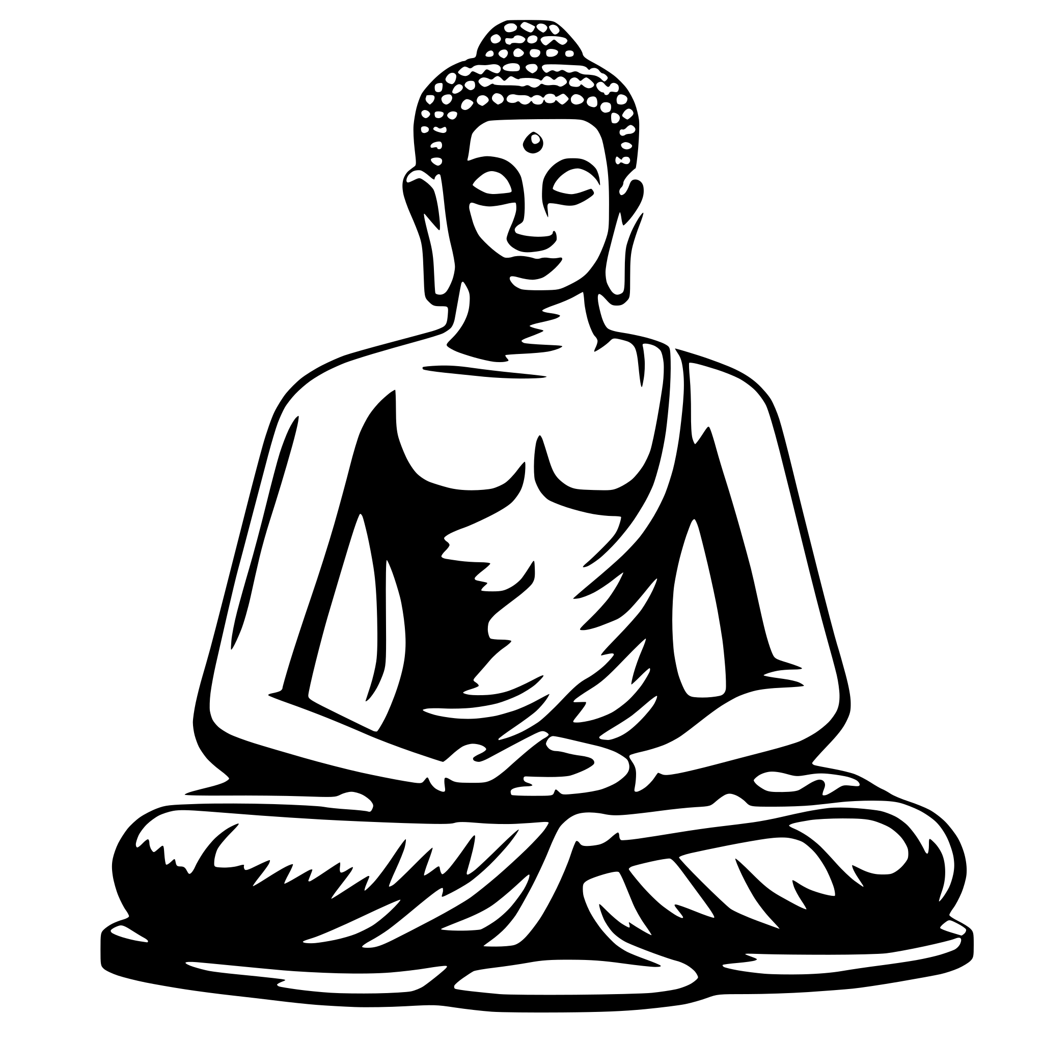 AI-generated SVG of 'buddha'