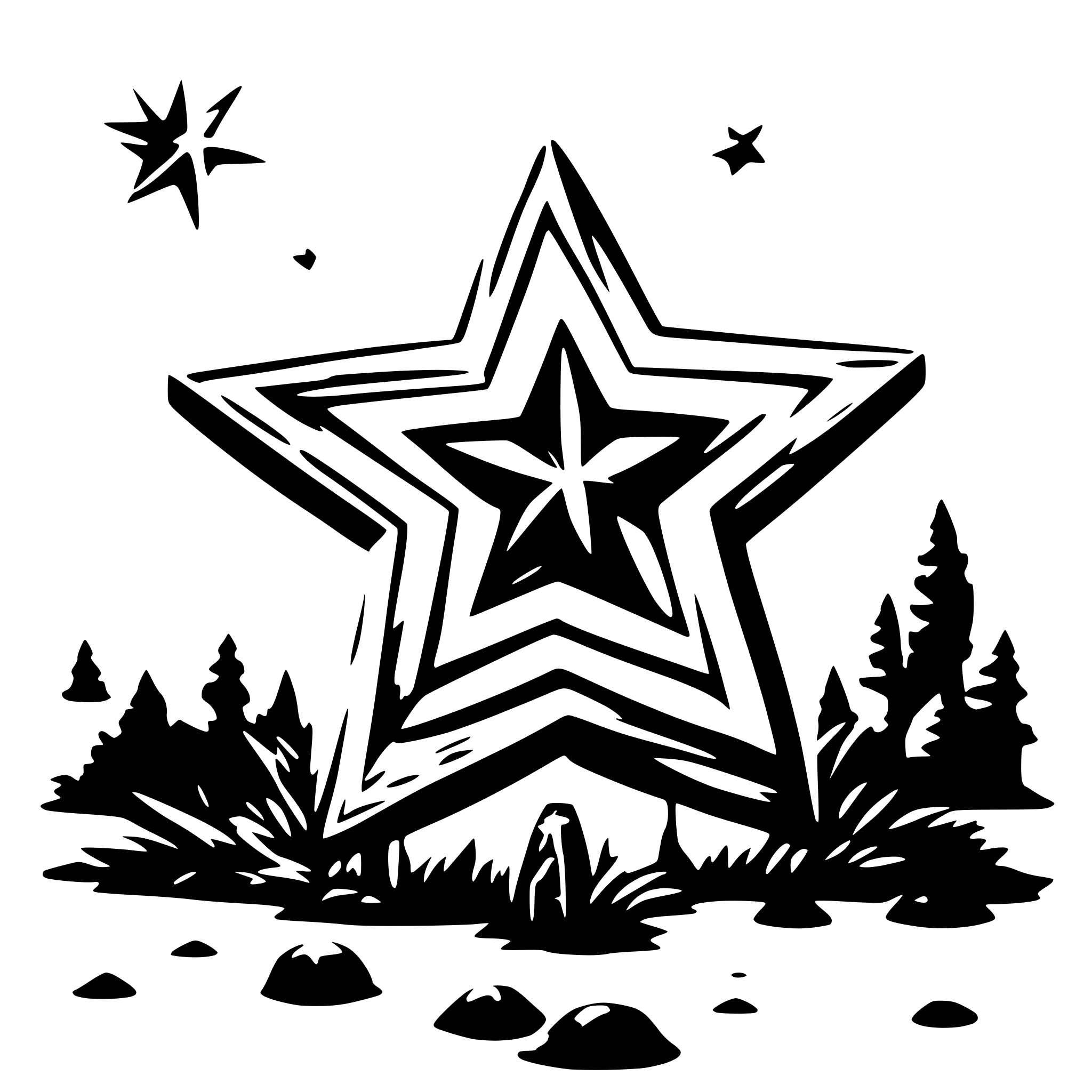 AI-generated SVG of a Star shooting