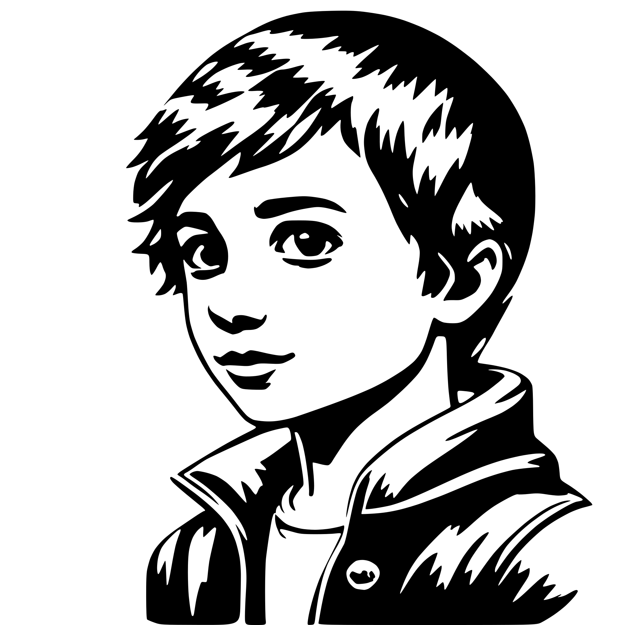 AI-generated SVG of 'a young boy'