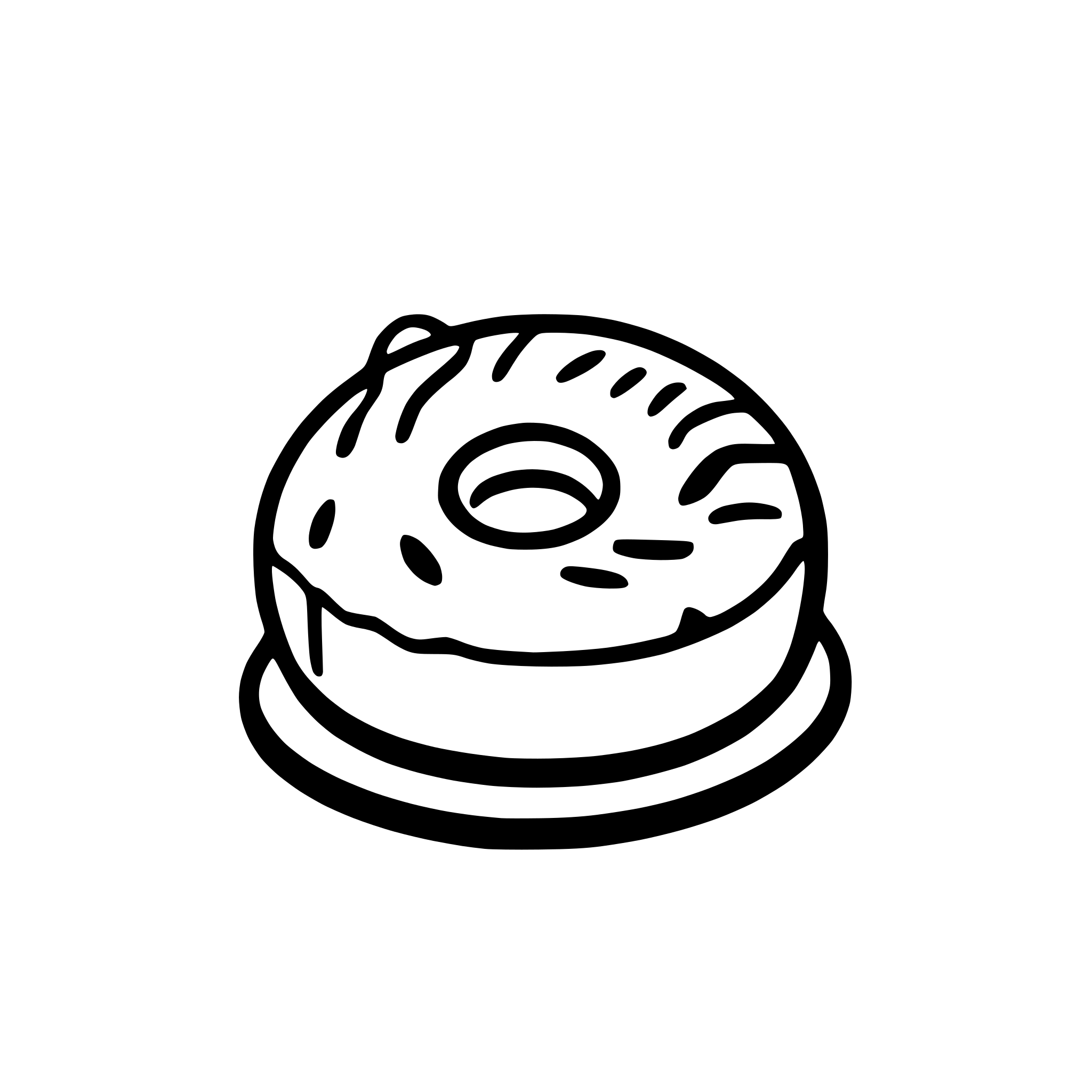 AI-generated SVG of a donut with white chocolatte and topping