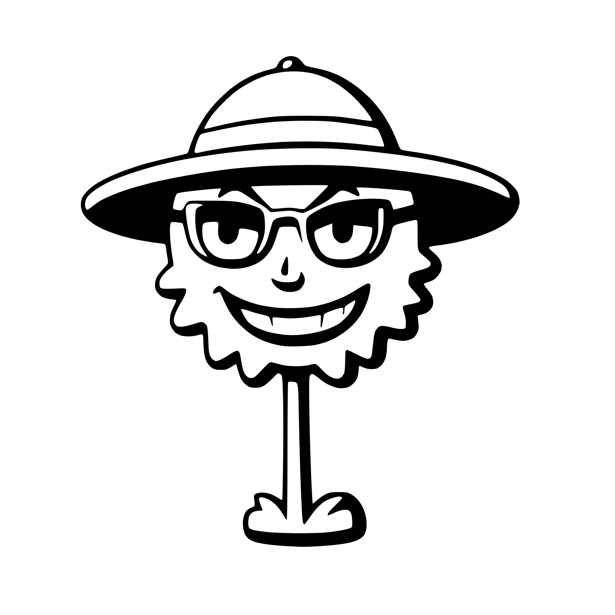 AI-generated SVG of a a smiling sun wearing a sunhat and shades